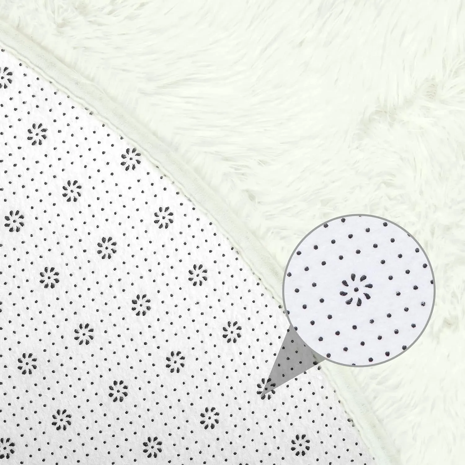 Round Area Rugs Fluffy Nursery Rug for Kids Bedroom Living Room Mat