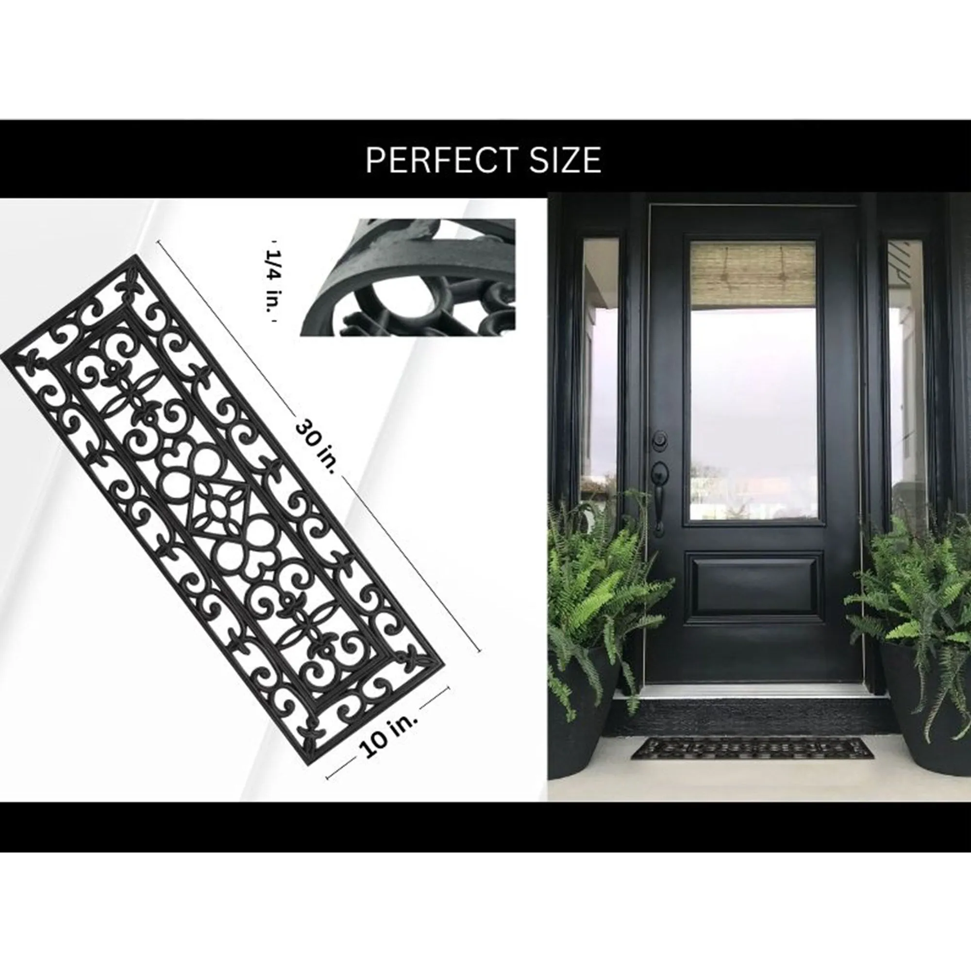 Rubber Stair Treads Doormat Non-Slip Weather-Resistant
