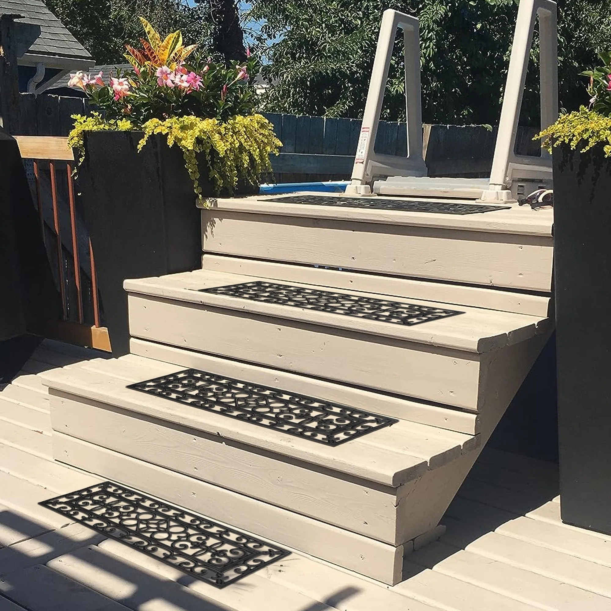 Rubber Stair Treads Doormat Non-Slip Weather-Resistant