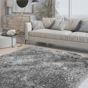 RugBerry Light Gray Shag Area Rug Shaggy Fluffy Soft Thick Pile
