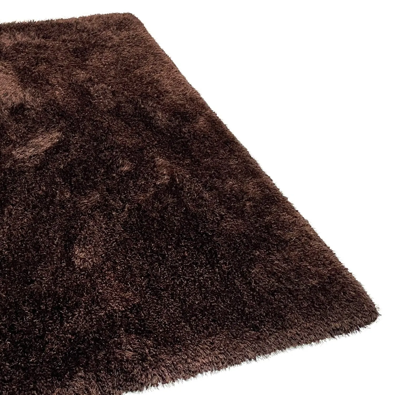 RugBerry Romance Brown Shag Area Rug Soft Fluffy Shaggy Hand Tufted