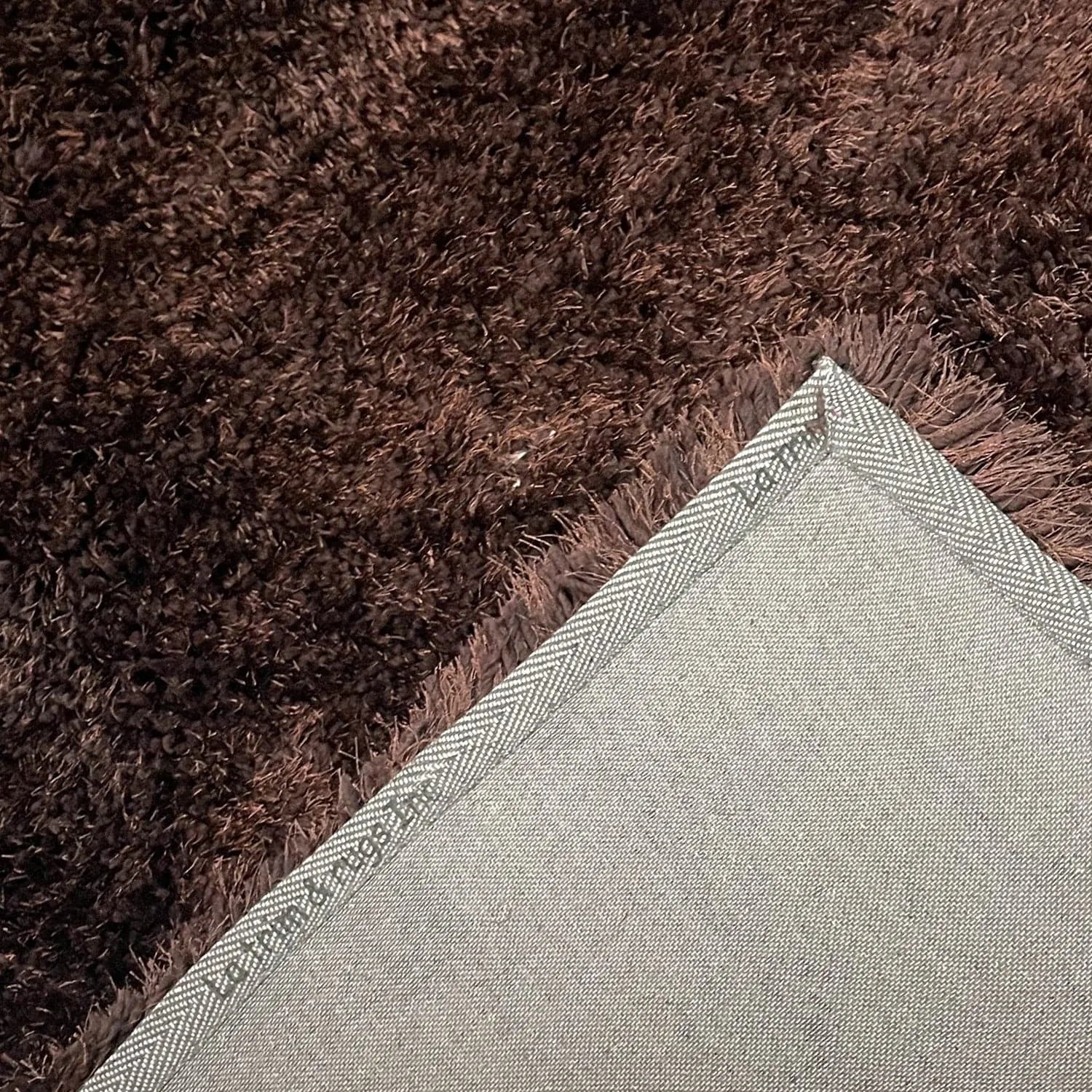 RugBerry Romance Brown Shag Area Rug Soft Fluffy Shaggy Hand Tufted