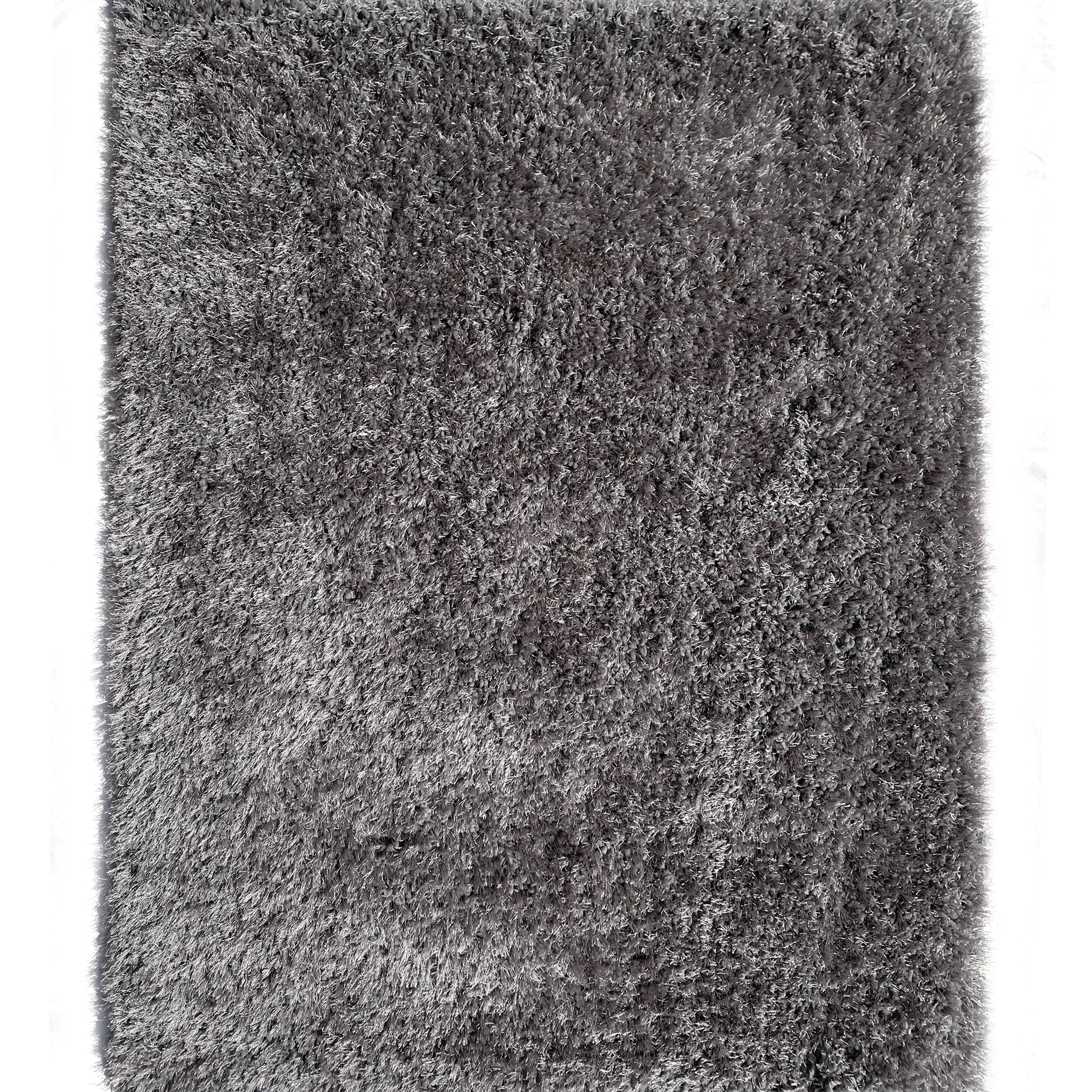 RugBerry Romance Dark Gray Solid Shag Area Rug
