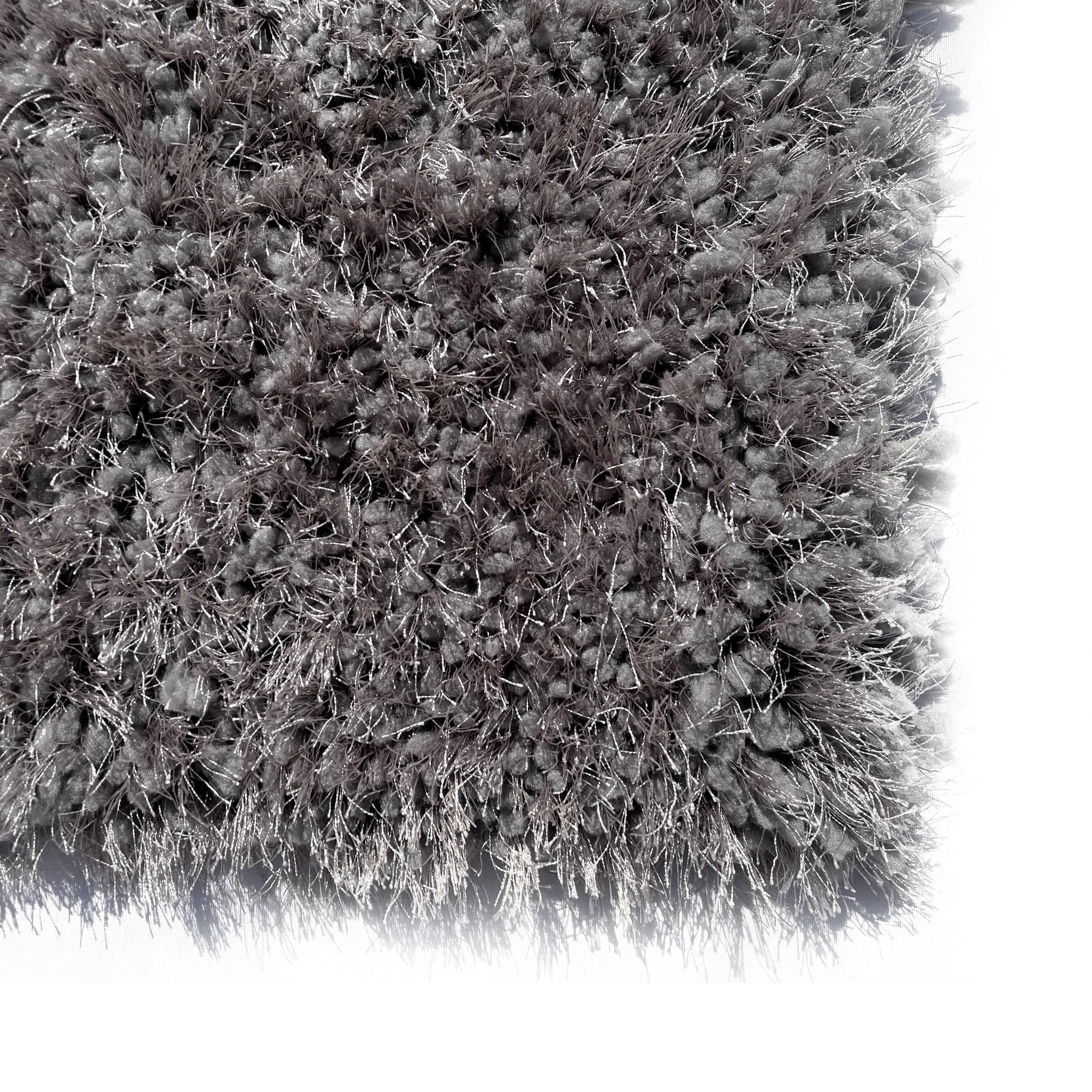 RugBerry Romance Dark Gray Solid Shag Area Rug