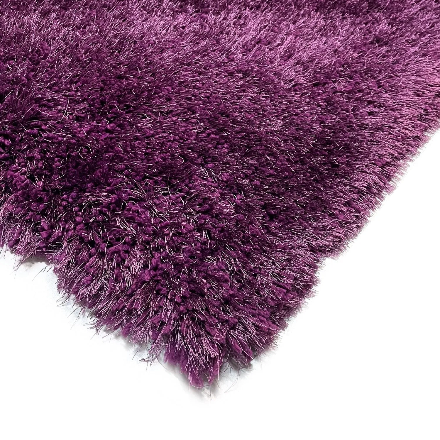 RugBerry Romance Purple Shag Area Rug Soft Plush Shaggy Modern Carpet