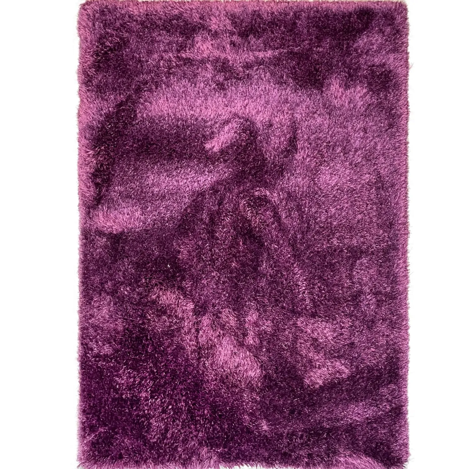 RugBerry Romance Purple Shag Area Rug Soft Plush Shaggy Modern Carpet