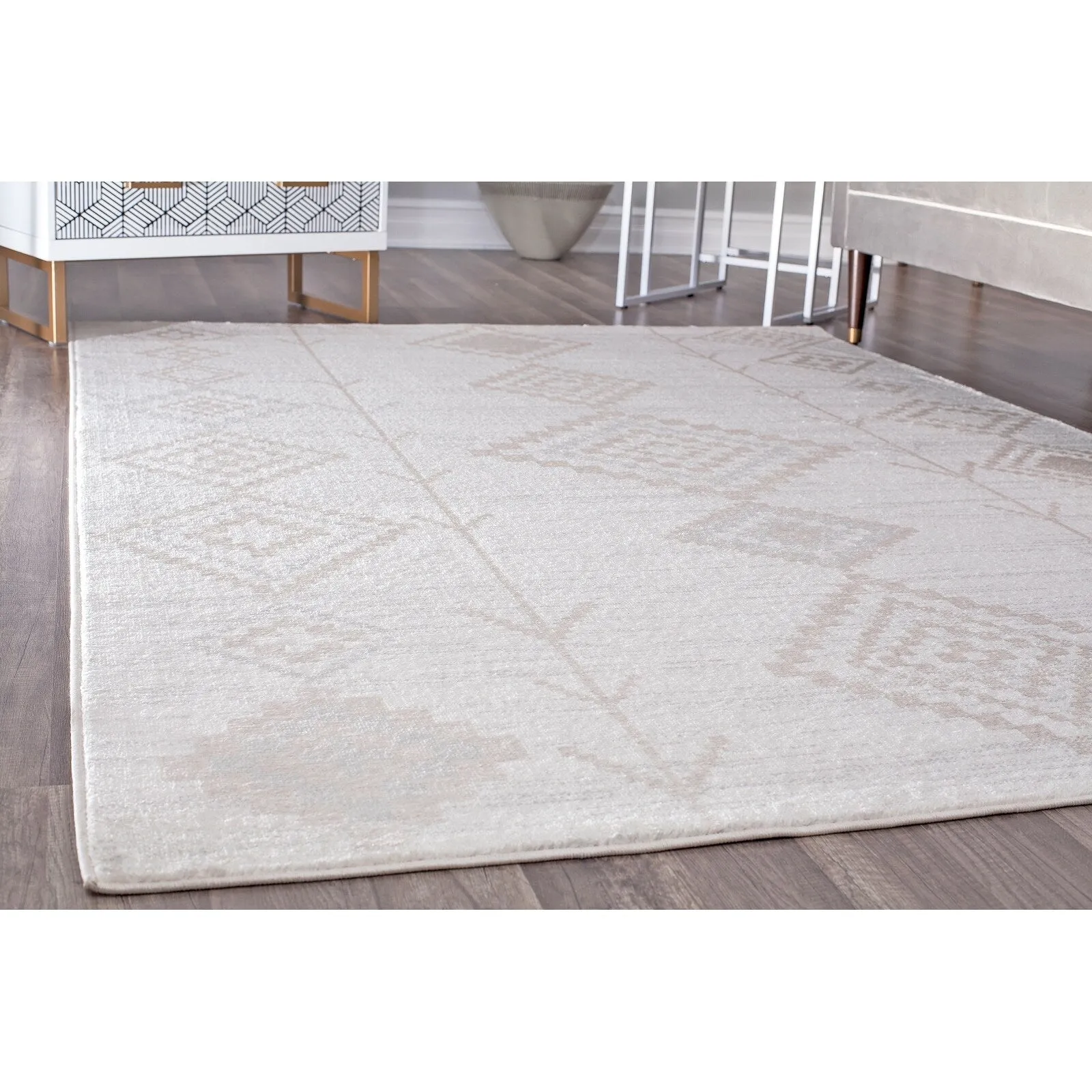 Rugs America Rumi Modern Diamond Boho Tribal Soft Area Rug