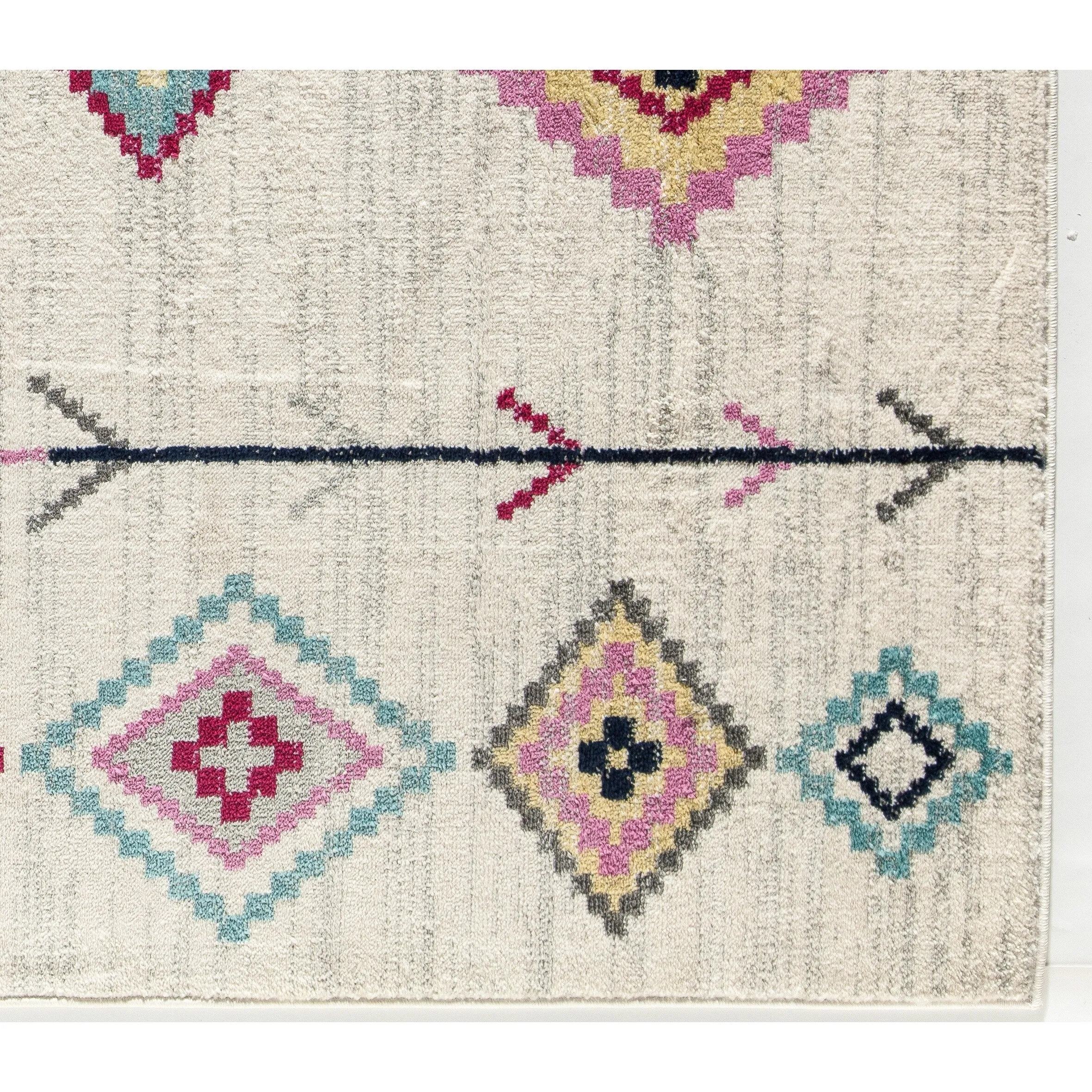 Rugs America Rumi Modern Diamond Boho Tribal Soft Area Rug