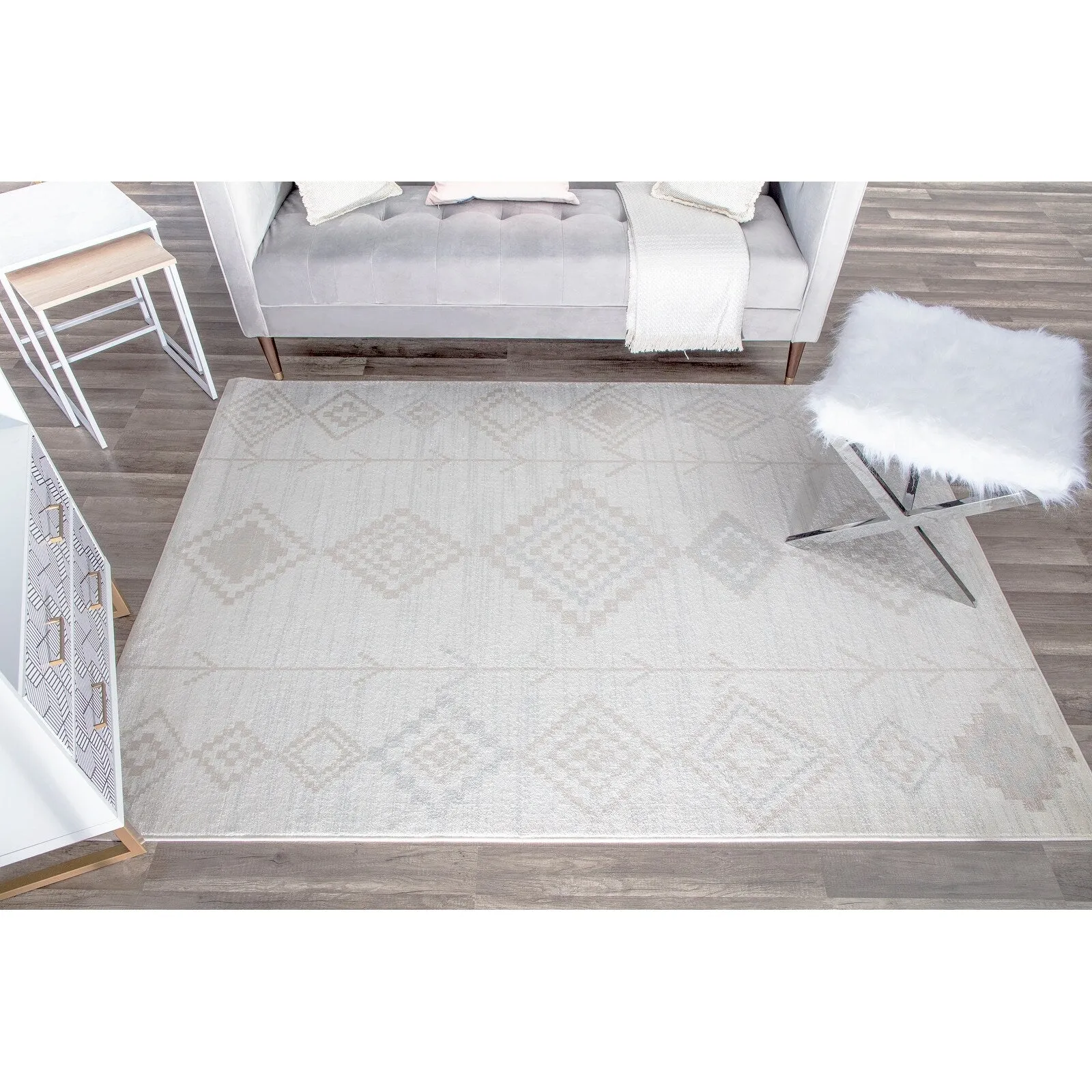 Rugs America Rumi Modern Diamond Boho Tribal Soft Area Rug