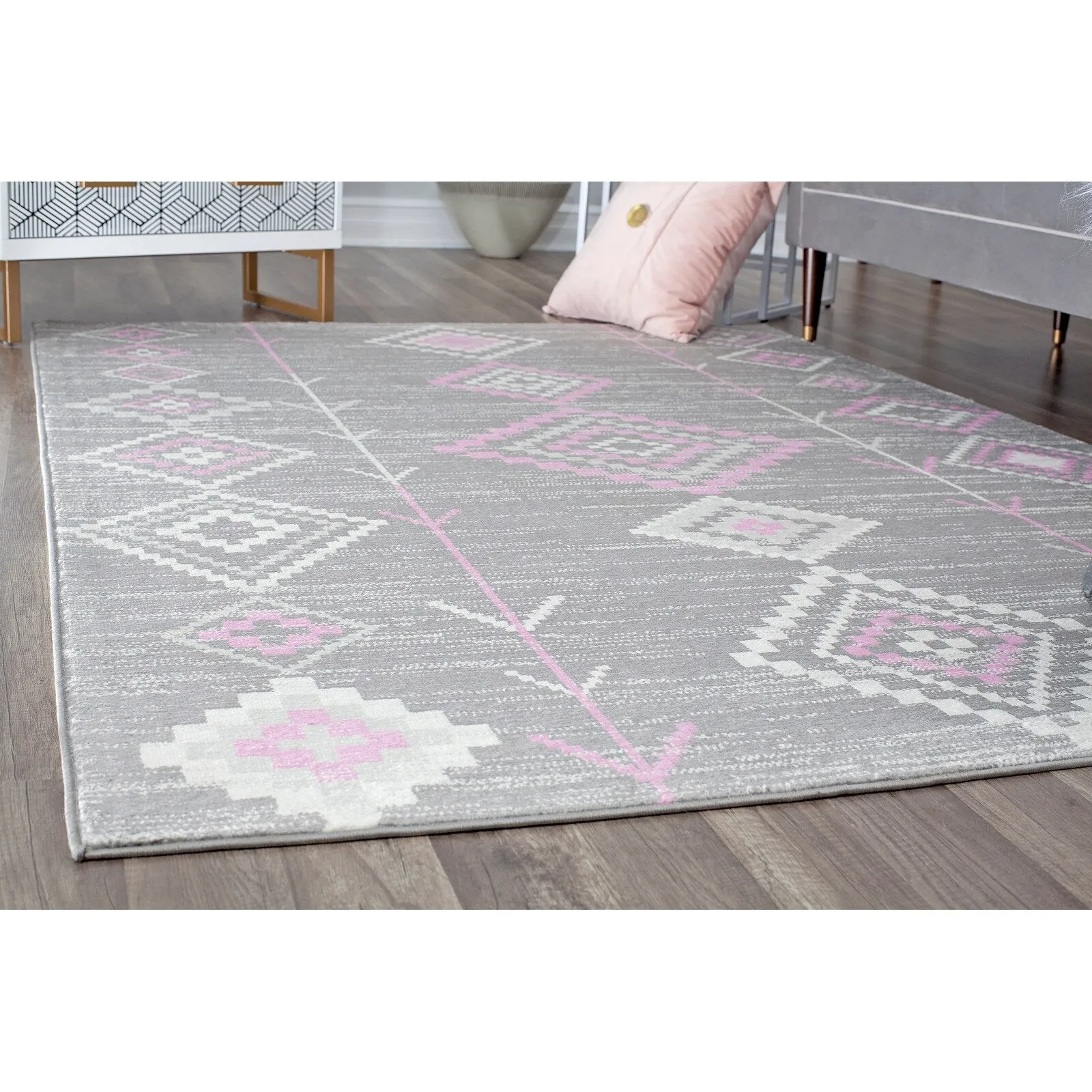 Rugs America Rumi Modern Diamond Boho Tribal Soft Area Rug