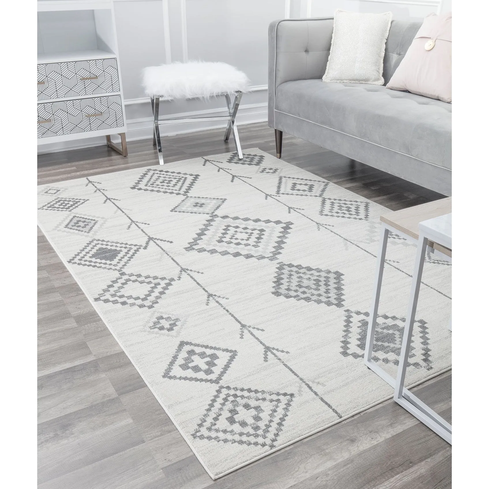 Rugs America Rumi Modern Diamond Boho Tribal Soft Area Rug