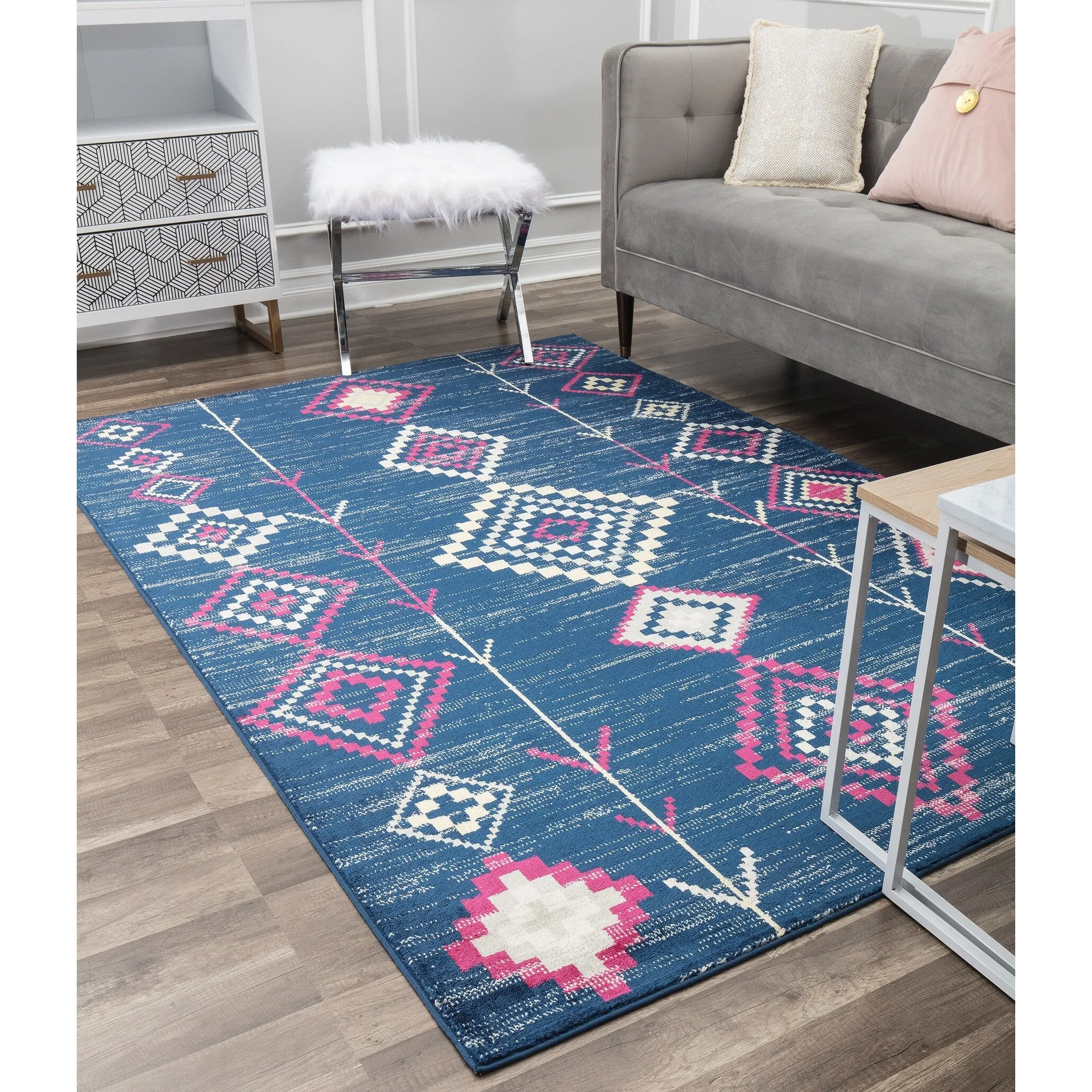 Rugs America Rumi Modern Diamond Boho Tribal Soft Area Rug