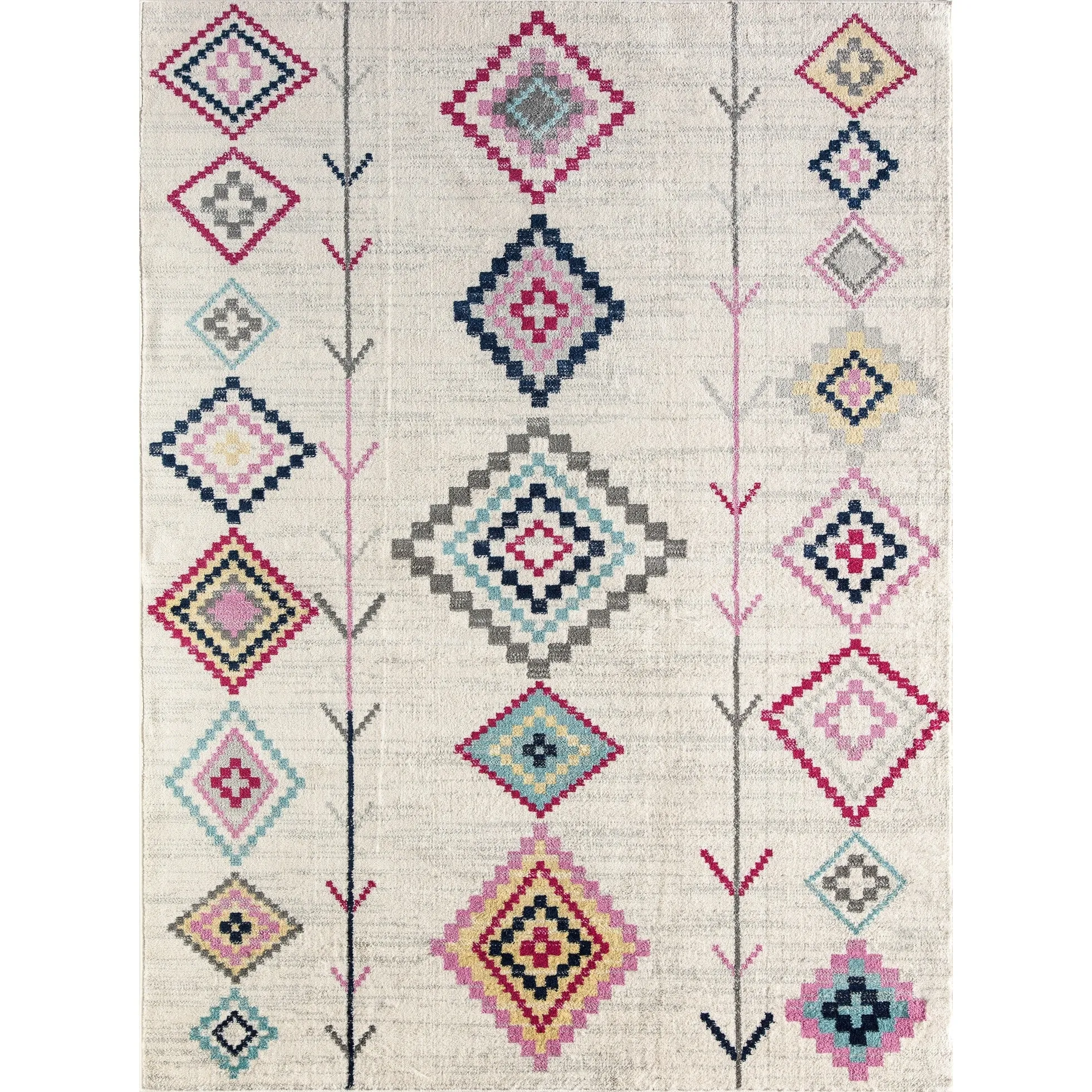 Rugs America Rumi Modern Diamond Boho Tribal Soft Area Rug