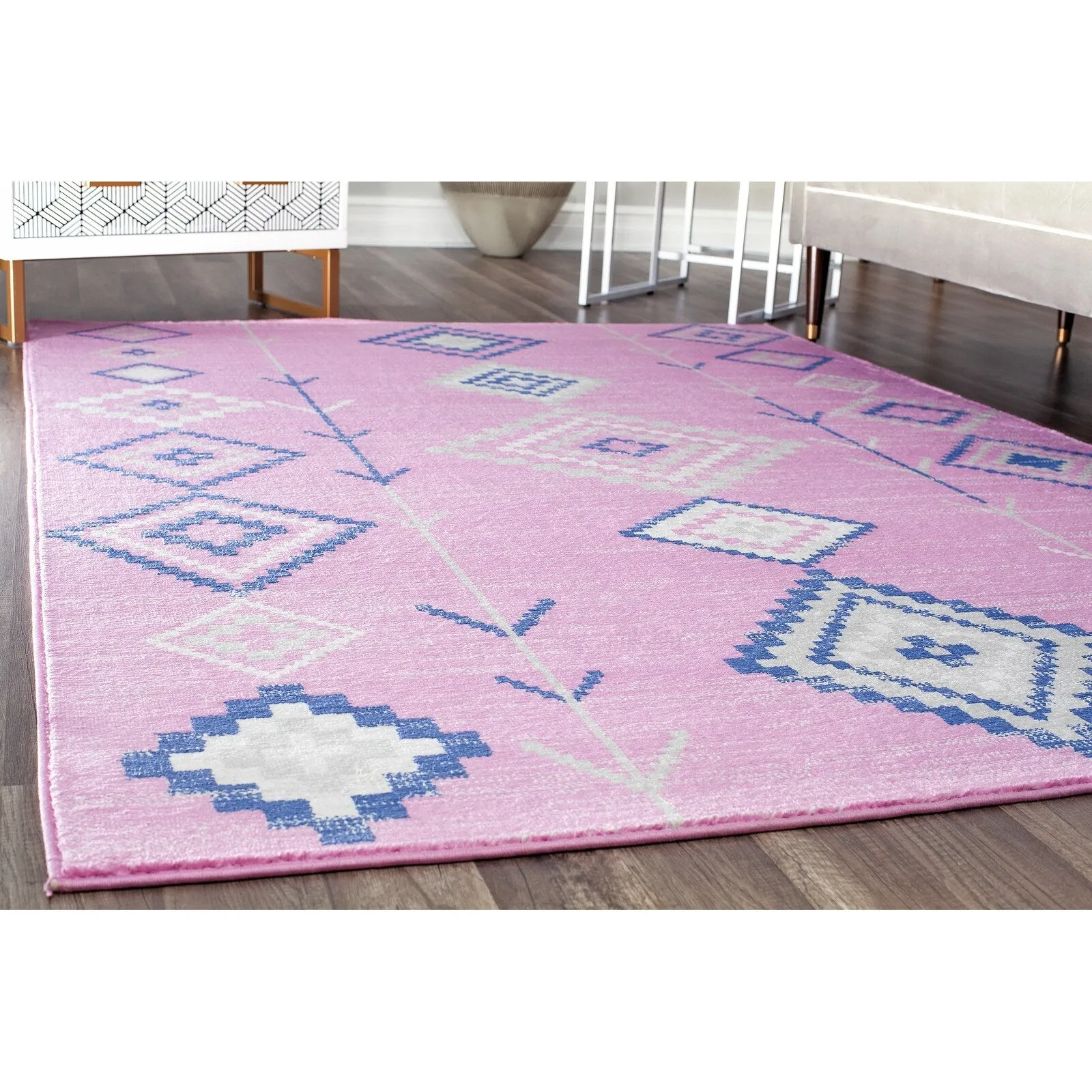 Rugs America Rumi Modern Diamond Boho Tribal Soft Area Rug