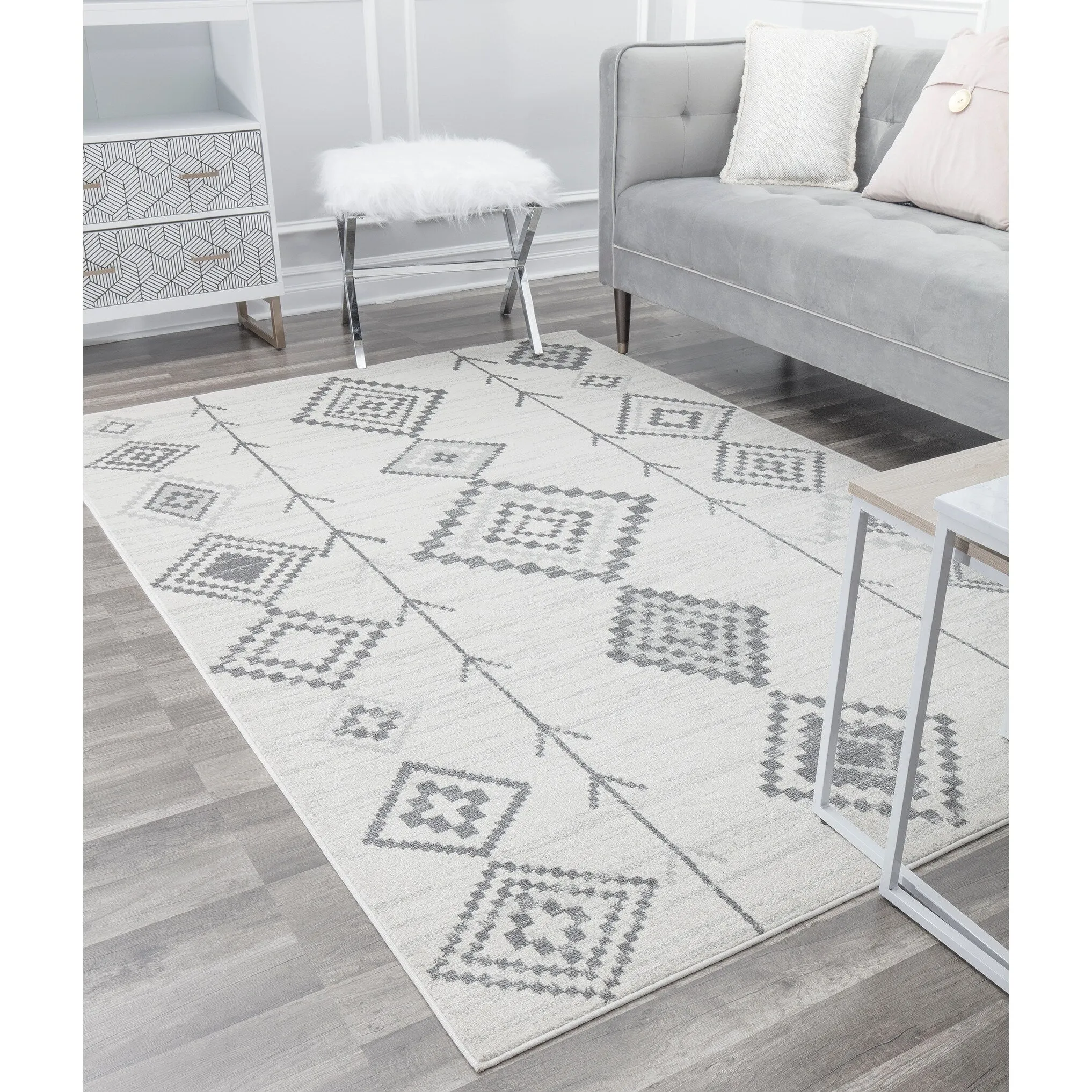 Rugs America Rumi Modern Diamond Boho Tribal Soft Area Rug