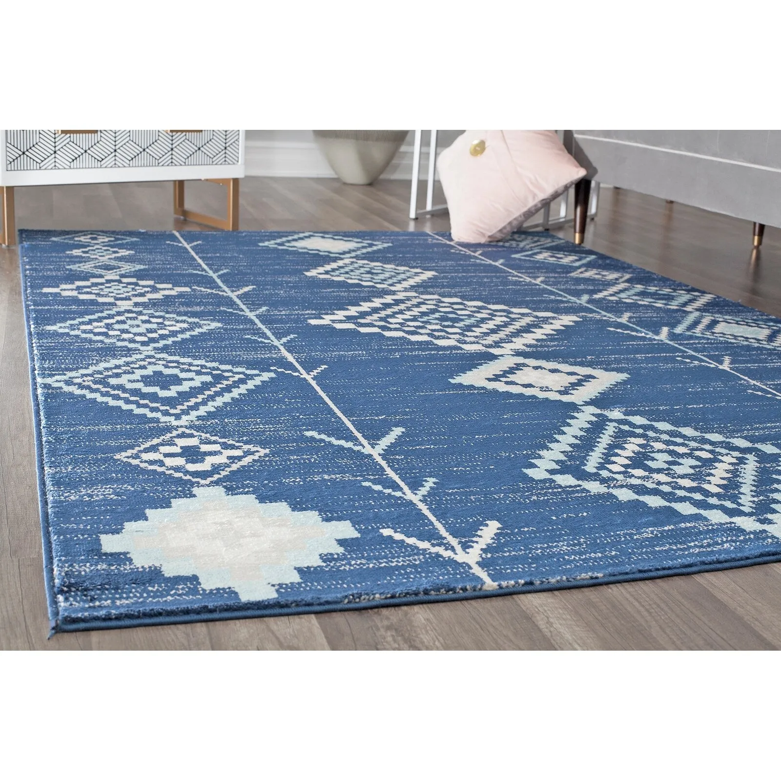 Rugs America Rumi Modern Diamond Boho Tribal Soft Area Rug