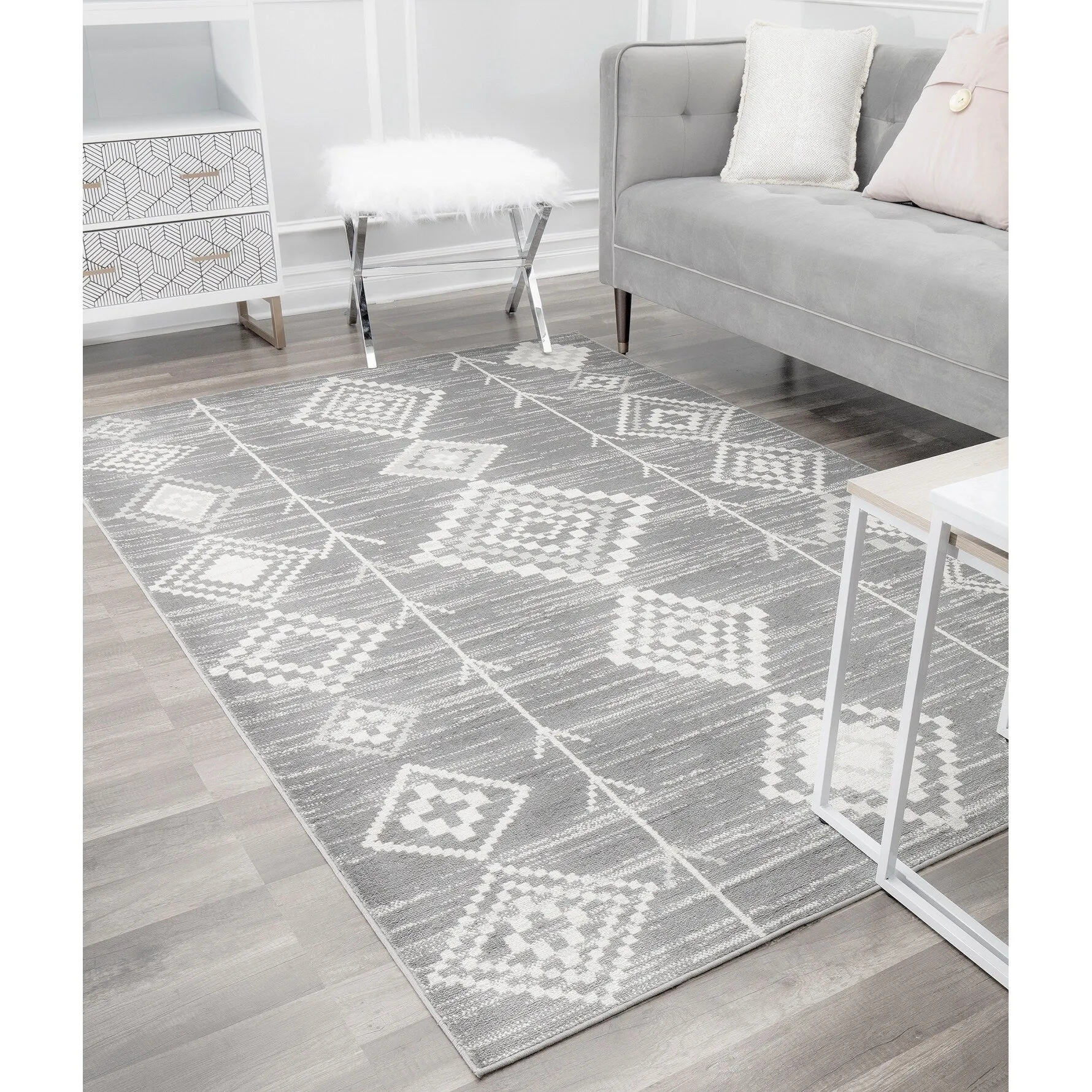 Rugs America Rumi Modern Diamond Boho Tribal Soft Area Rug