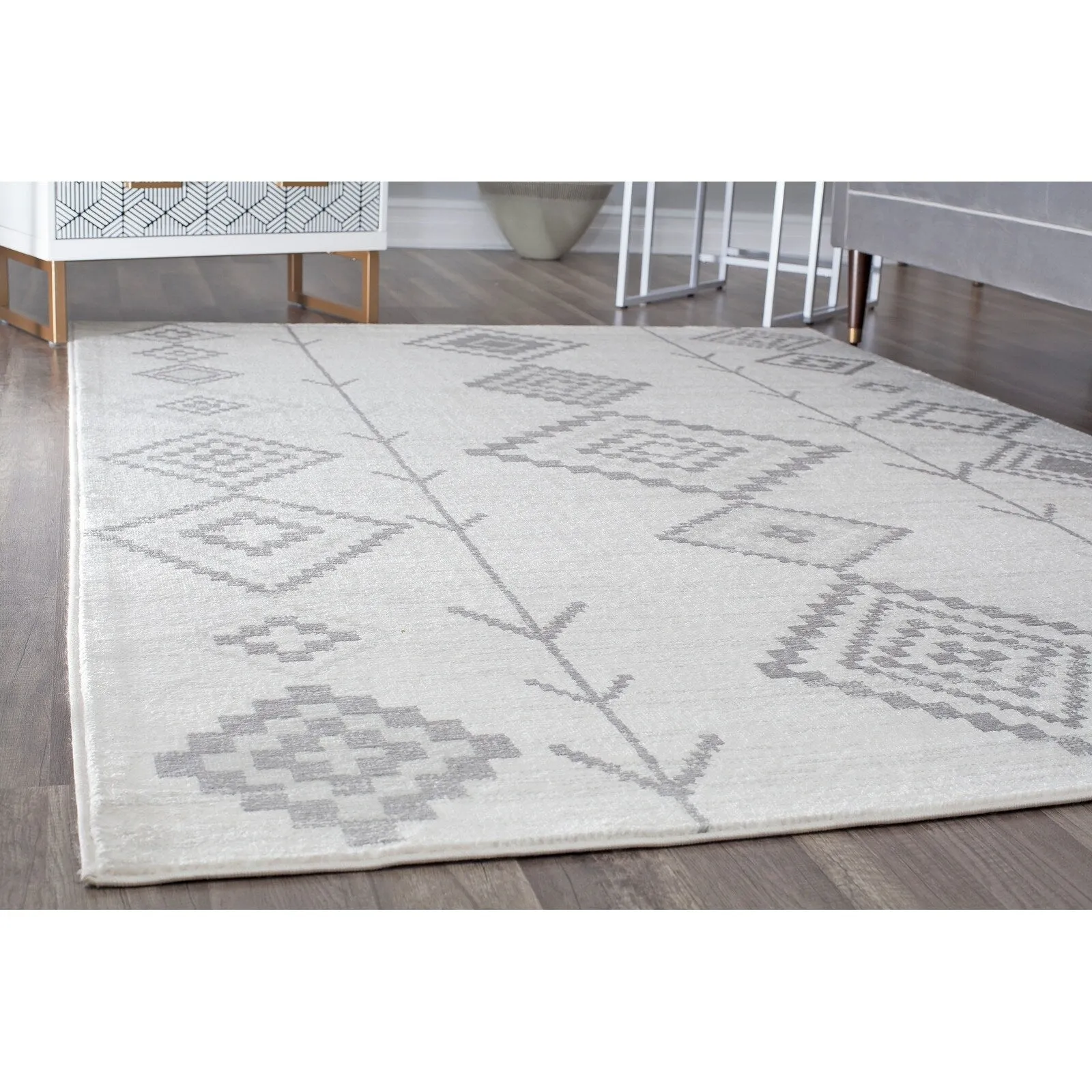 Rugs America Rumi Modern Diamond Boho Tribal Soft Area Rug