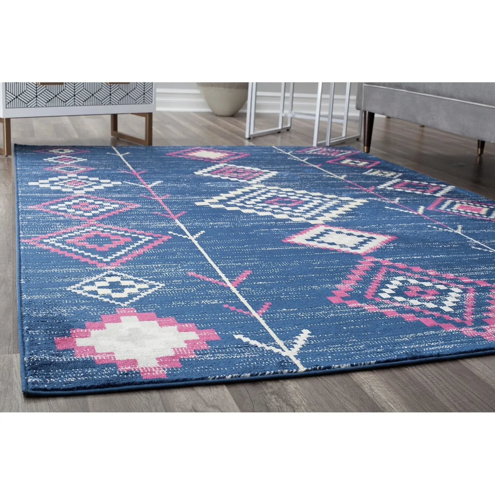 Rugs America Rumi Modern Diamond Boho Tribal Soft Area Rug
