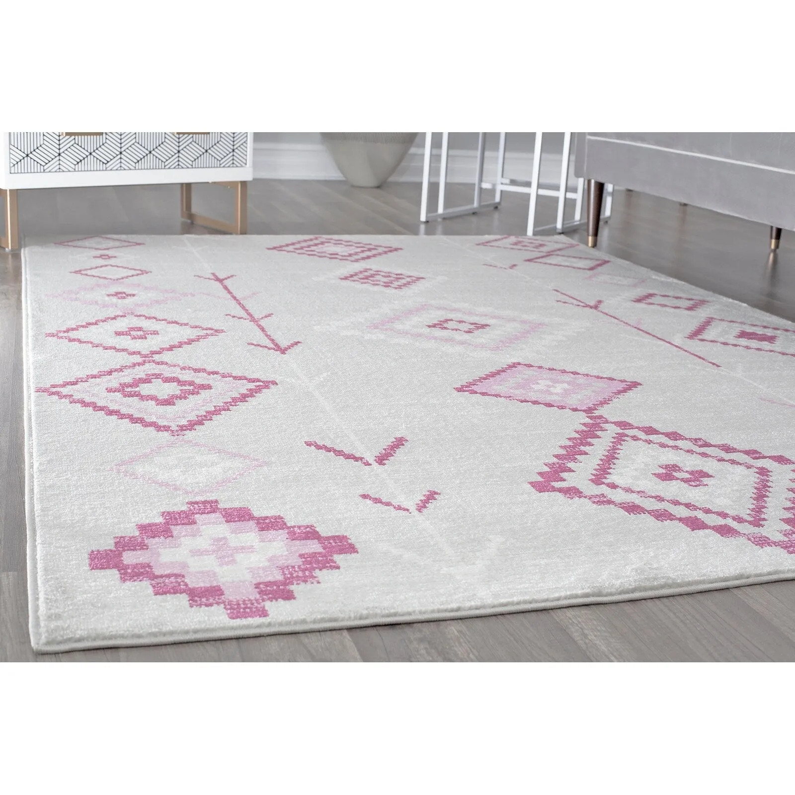 Rugs America Rumi Modern Diamond Boho Tribal Soft Area Rug