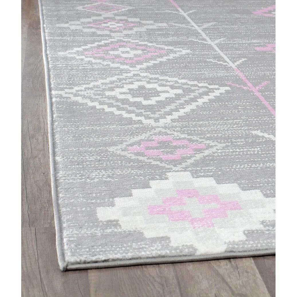 Rugs America Rumi Modern Diamond Boho Tribal Soft Area Rug