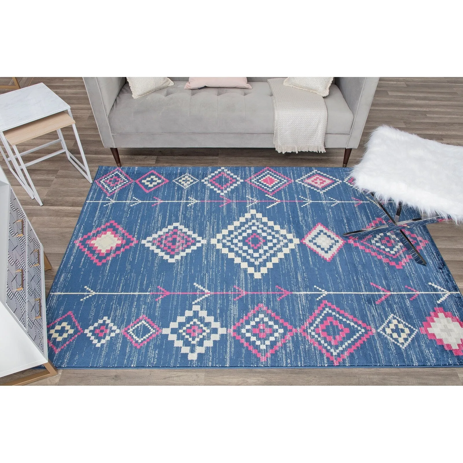 Rugs America Rumi Modern Diamond Boho Tribal Soft Area Rug