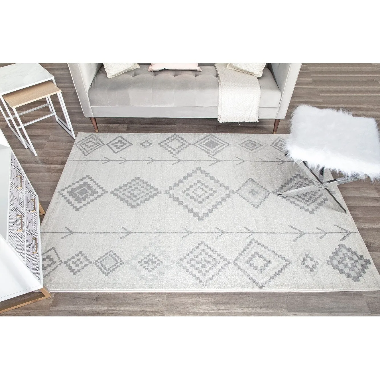 Rugs America Rumi Modern Diamond Boho Tribal Soft Area Rug