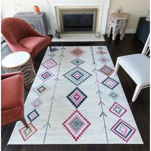 Rugs America Rumi Modern Diamond Boho Tribal Soft Area Rug