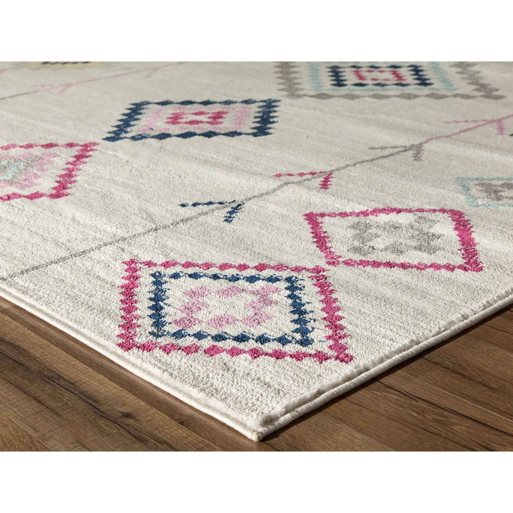 Rugs America Rumi Modern Diamond Boho Tribal Soft Area Rug
