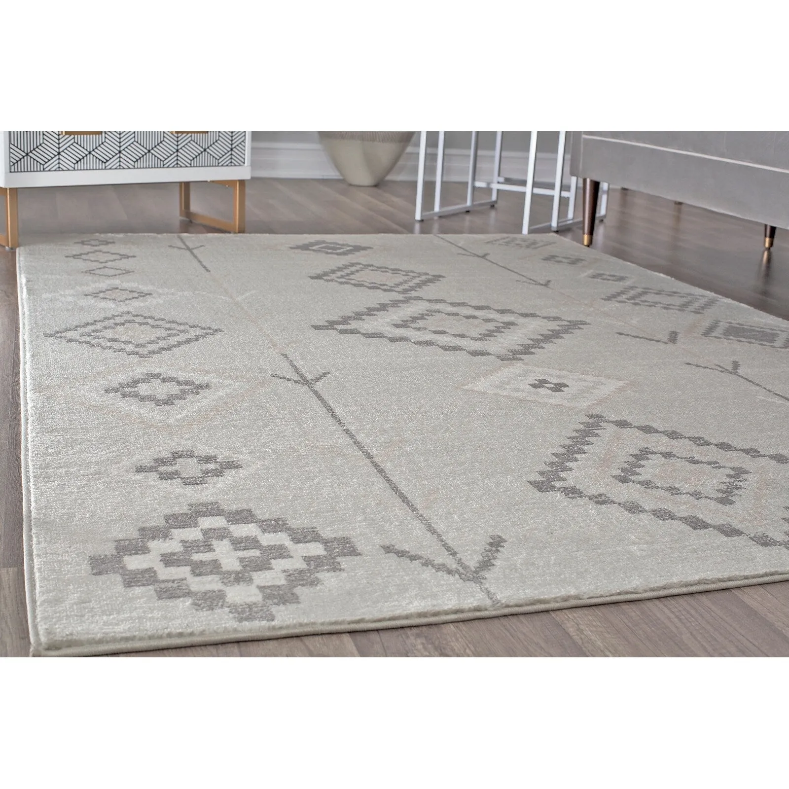 Rugs America Rumi Modern Diamond Boho Tribal Soft Area Rug