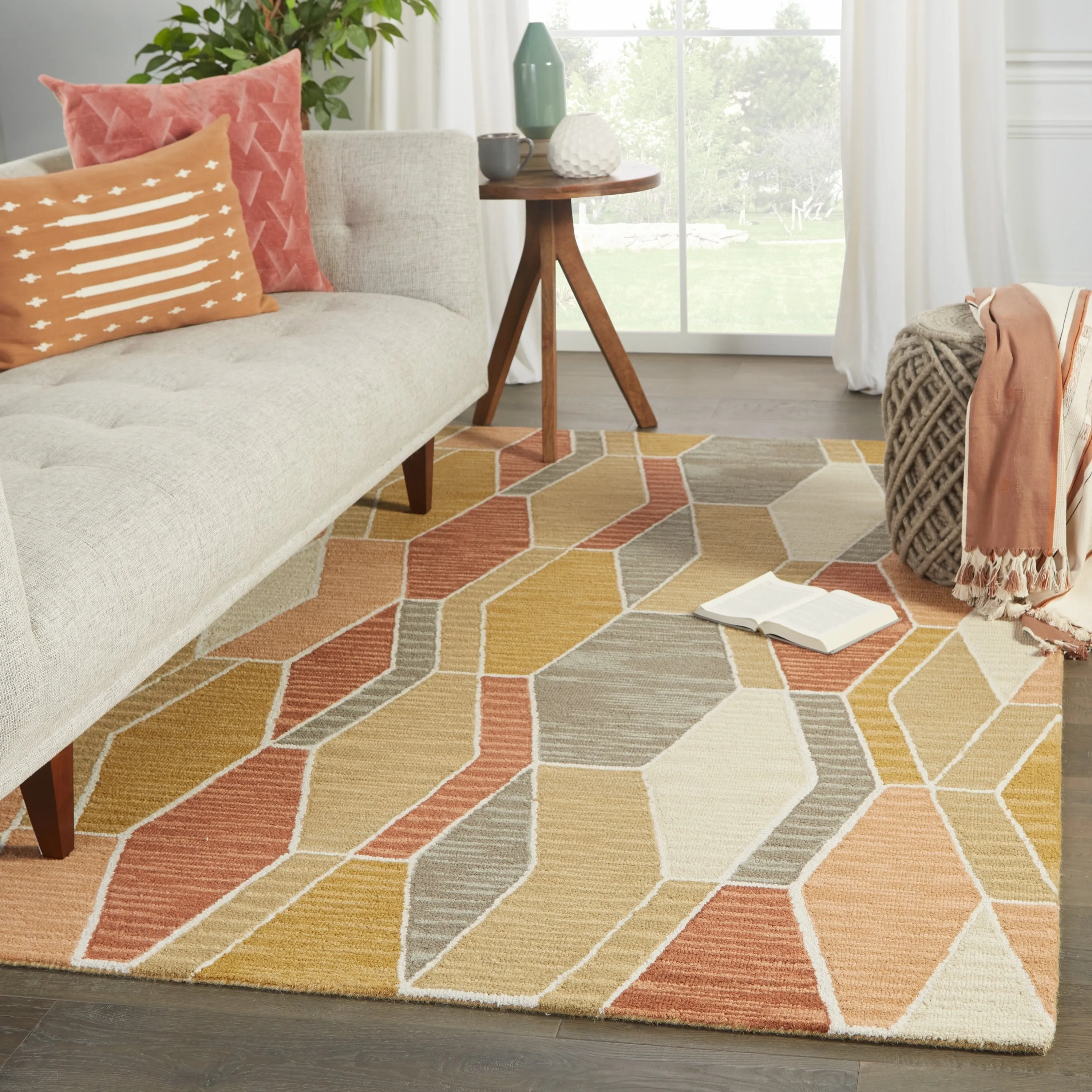 Sade Handmade Geometric Area Rug