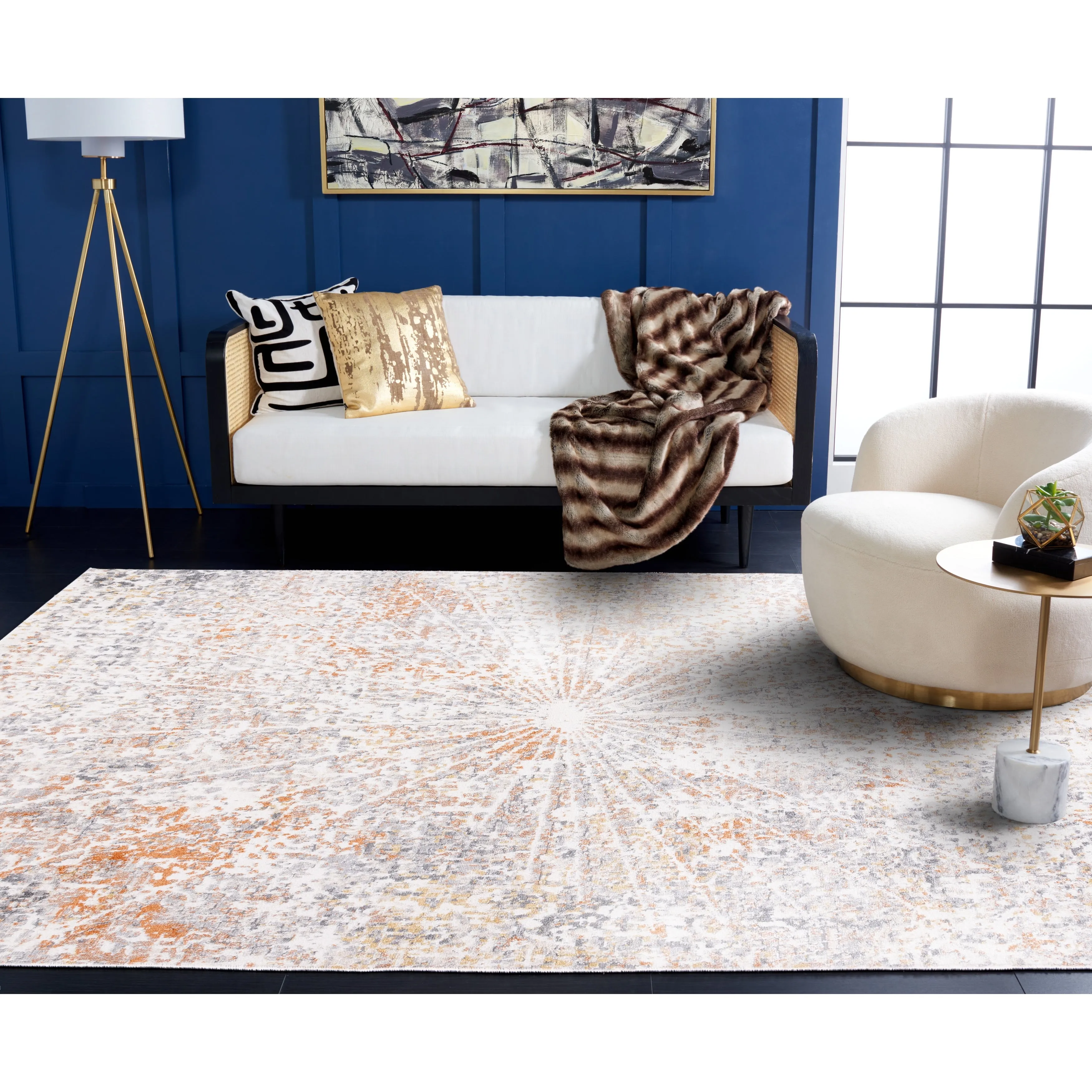 SAFAVIEH Aston Nedea Abstract Burst Rug