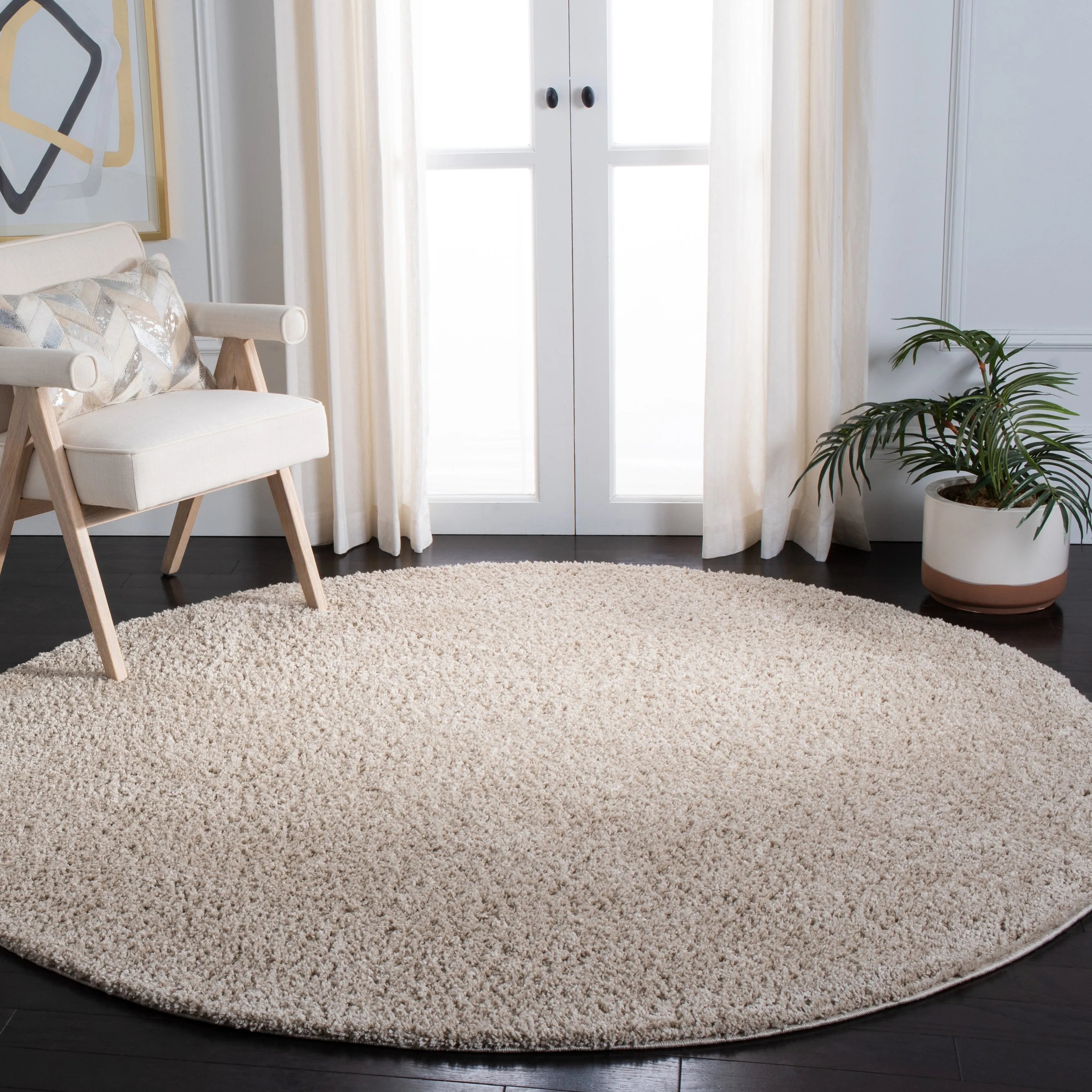 SAFAVIEH August Shag Mevlude Solid 1.25-inch Thick Rug
