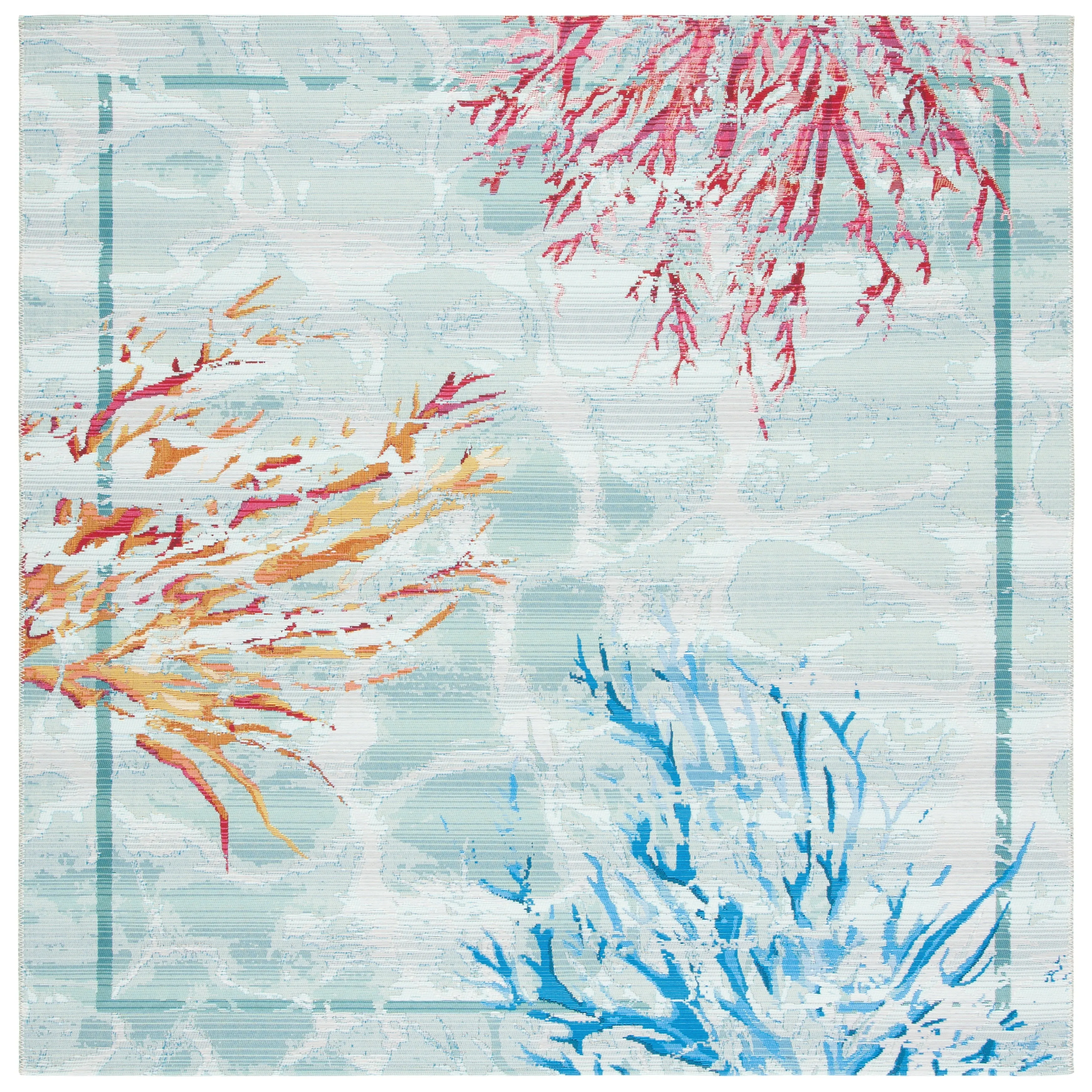 SAFAVIEH Barbados Aniek Tropical Indoor/ Outdoor Waterproof Patio Backyard Rug
