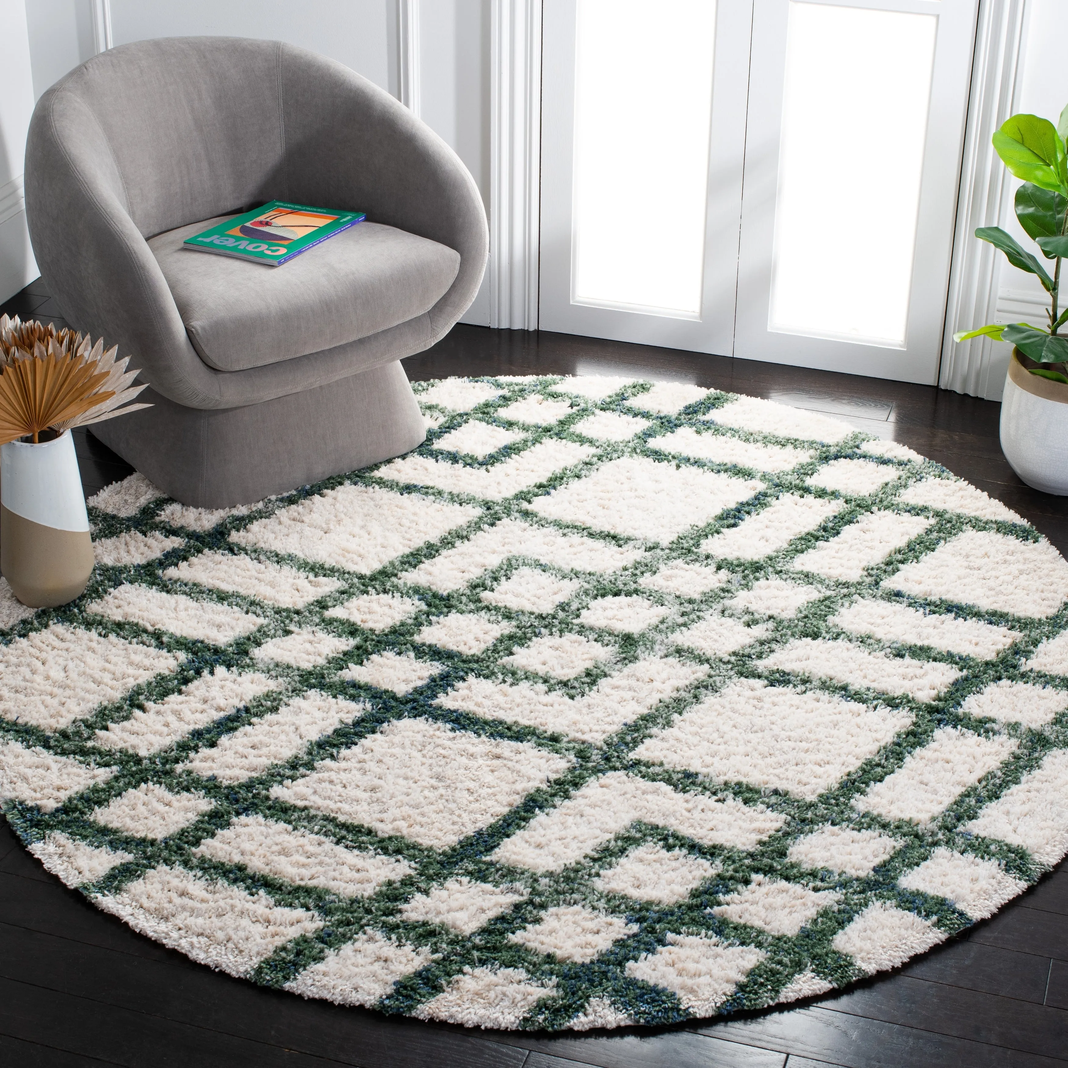 SAFAVIEH Berber Shag Janni Moroccan 1.2-inch Thick Rug