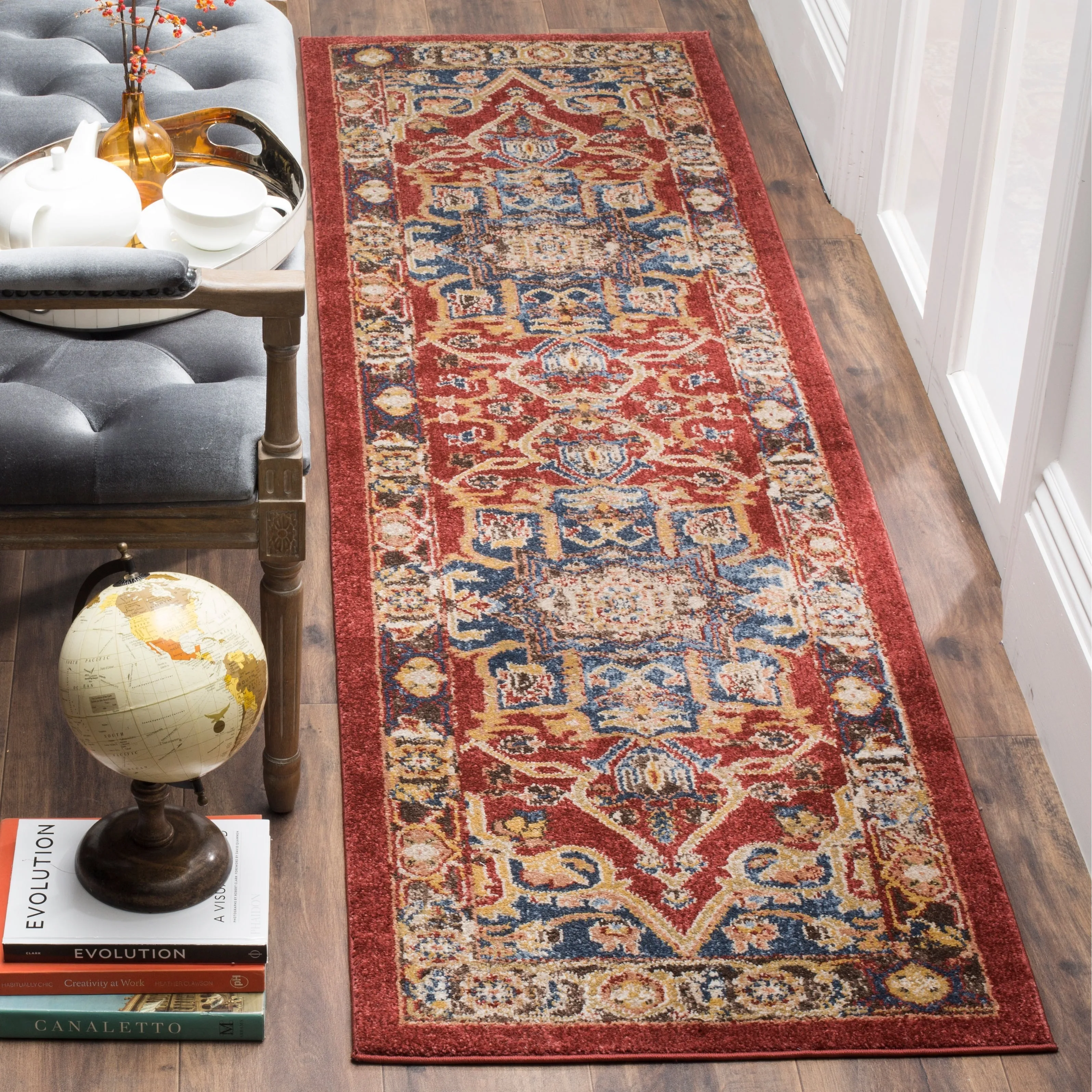 SAFAVIEH Bijar Julika Traditional Oriental Distressed Rug