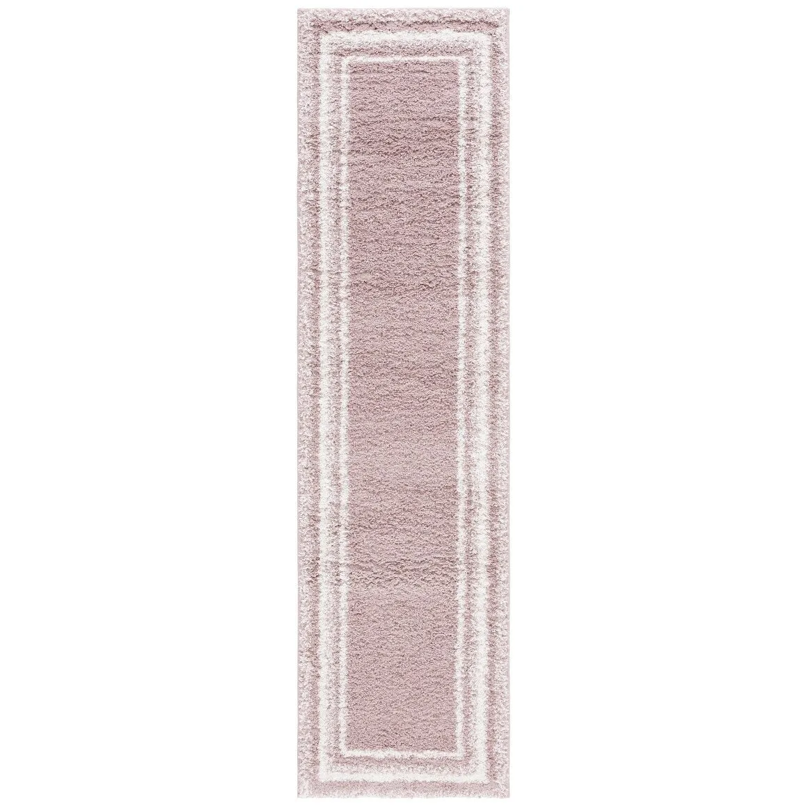 SAFAVIEH Border & Stripe Shag Rigoberta Modern 1.4-inch Thick
