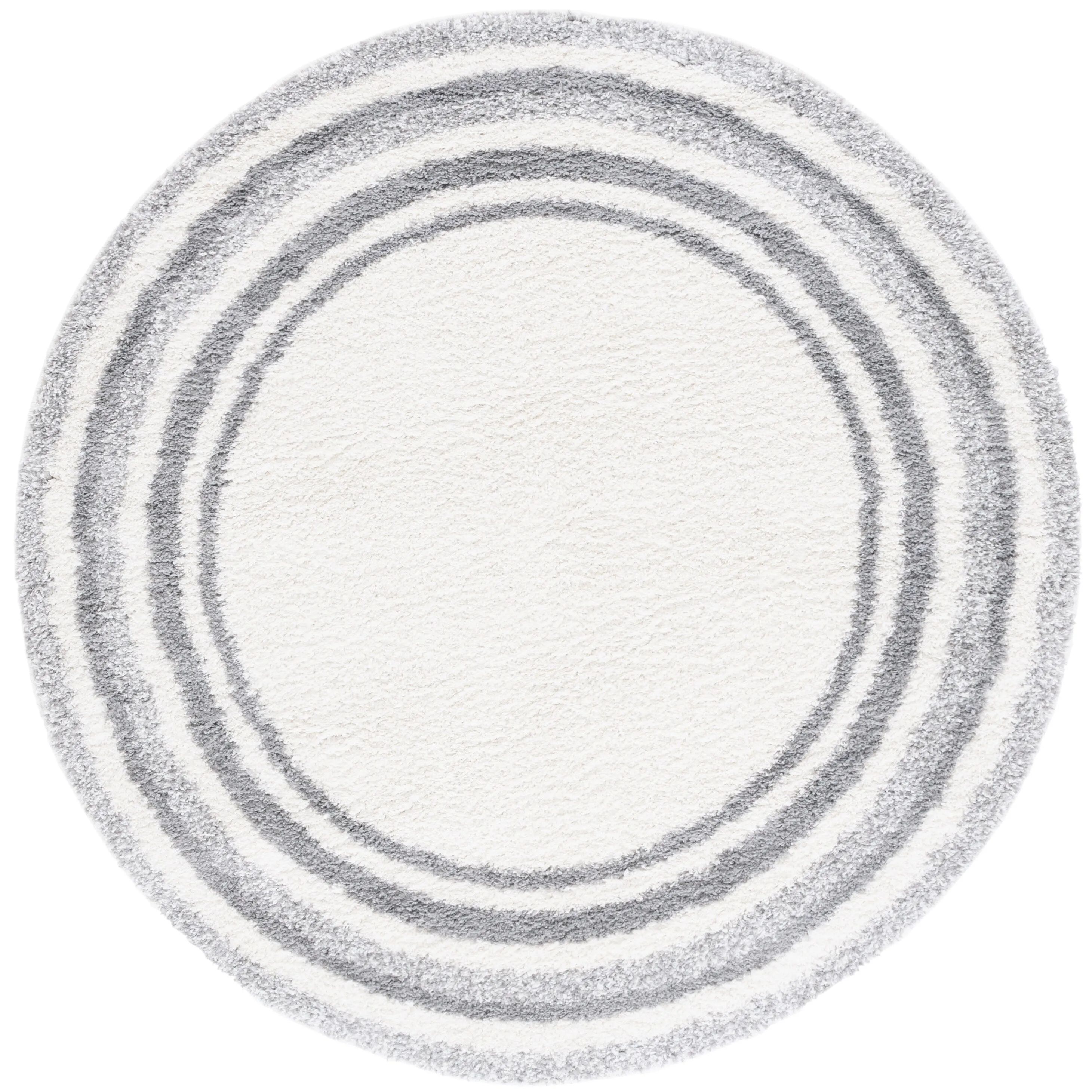 SAFAVIEH Border & Stripe Shag Rigoberta Modern 1.4-inch Thick