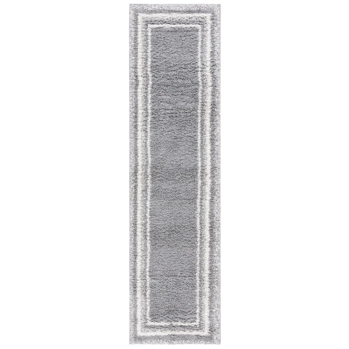 SAFAVIEH Border & Stripe Shag Rigoberta Modern 1.4-inch Thick