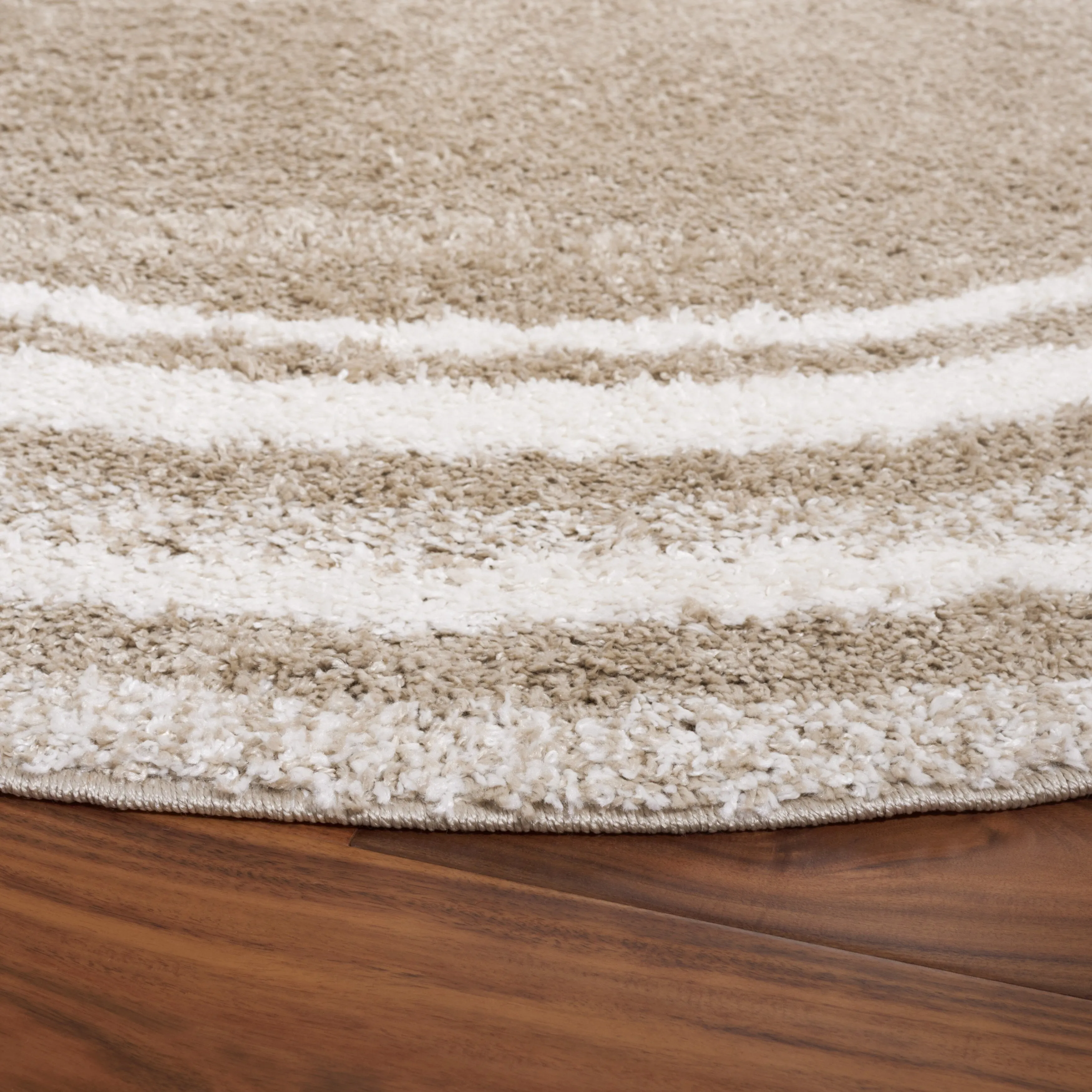 SAFAVIEH Border & Stripe Shag Rigoberta Modern 1.4-inch Thick
