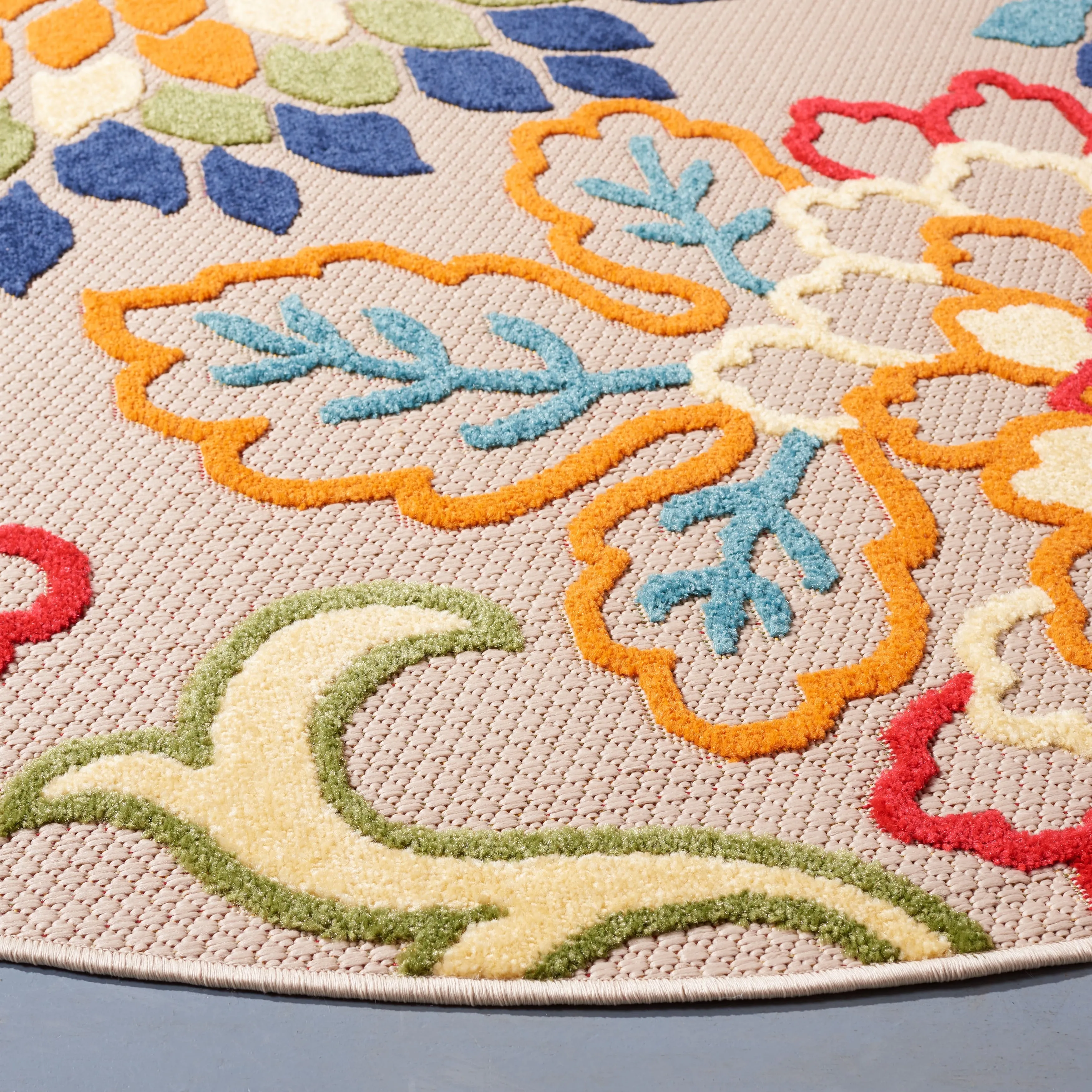 SAFAVIEH Cabana Ortrun Indoor/ Outdoor Waterproof Patio Floral Rug