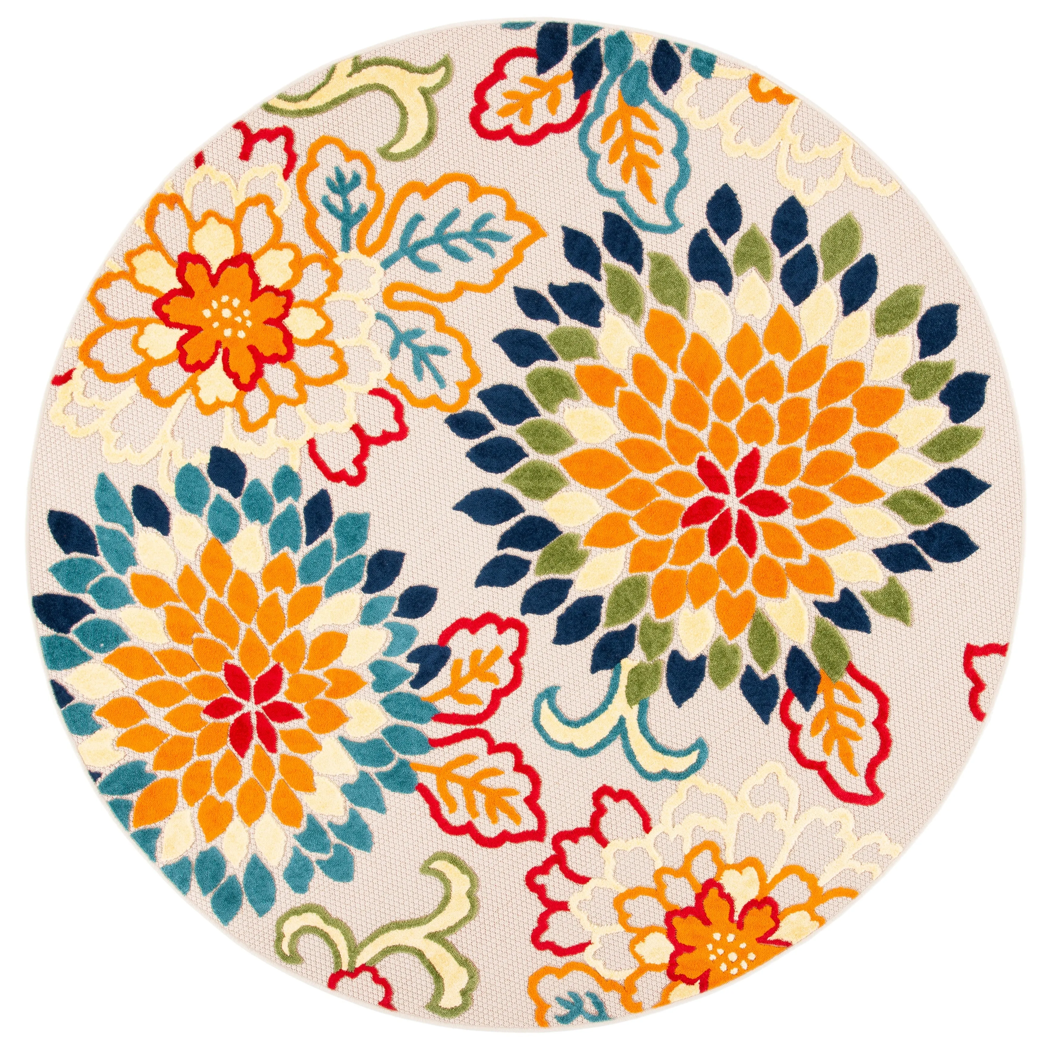 SAFAVIEH Cabana Ortrun Indoor/ Outdoor Waterproof Patio Floral Rug
