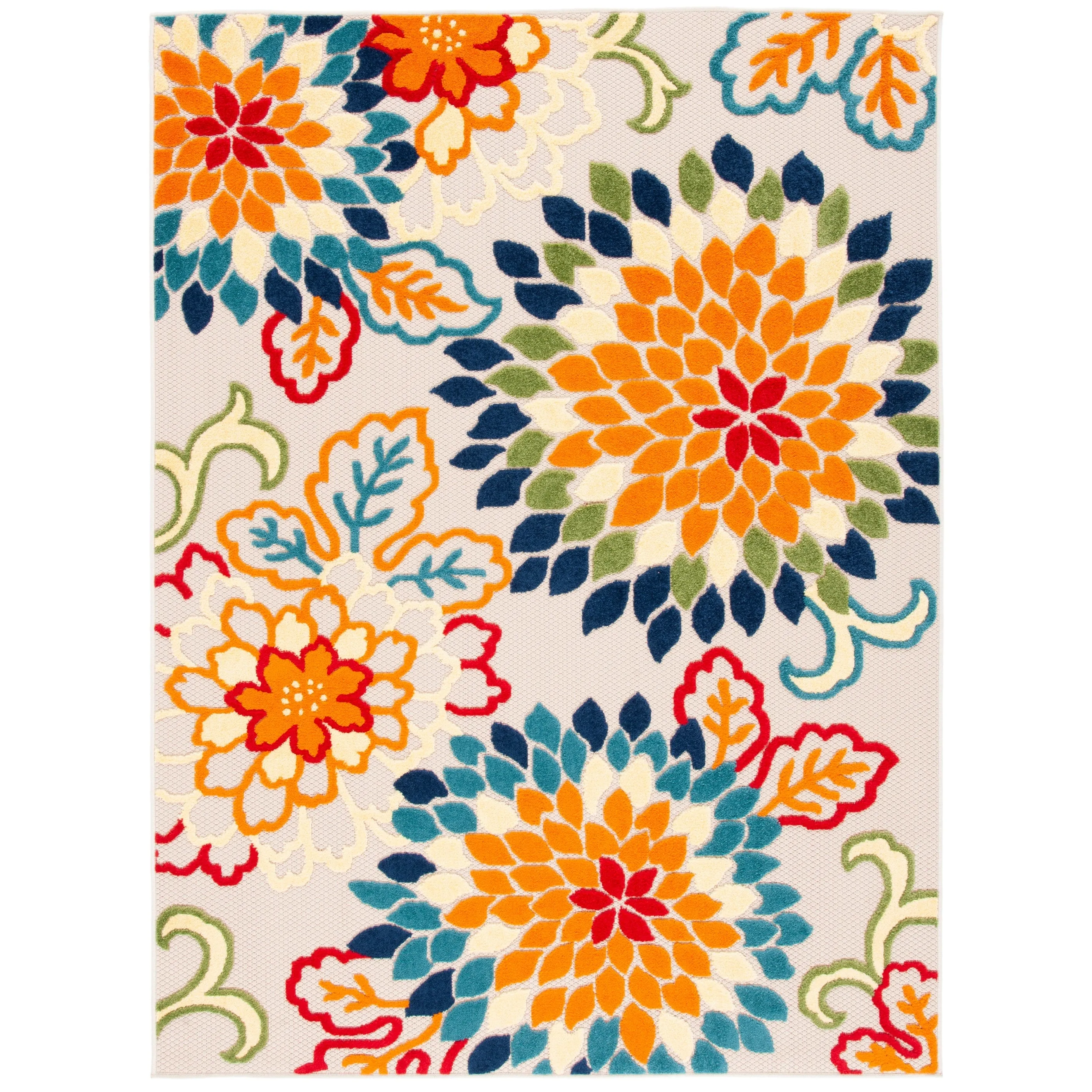 SAFAVIEH Cabana Ortrun Indoor/ Outdoor Waterproof Patio Floral Rug