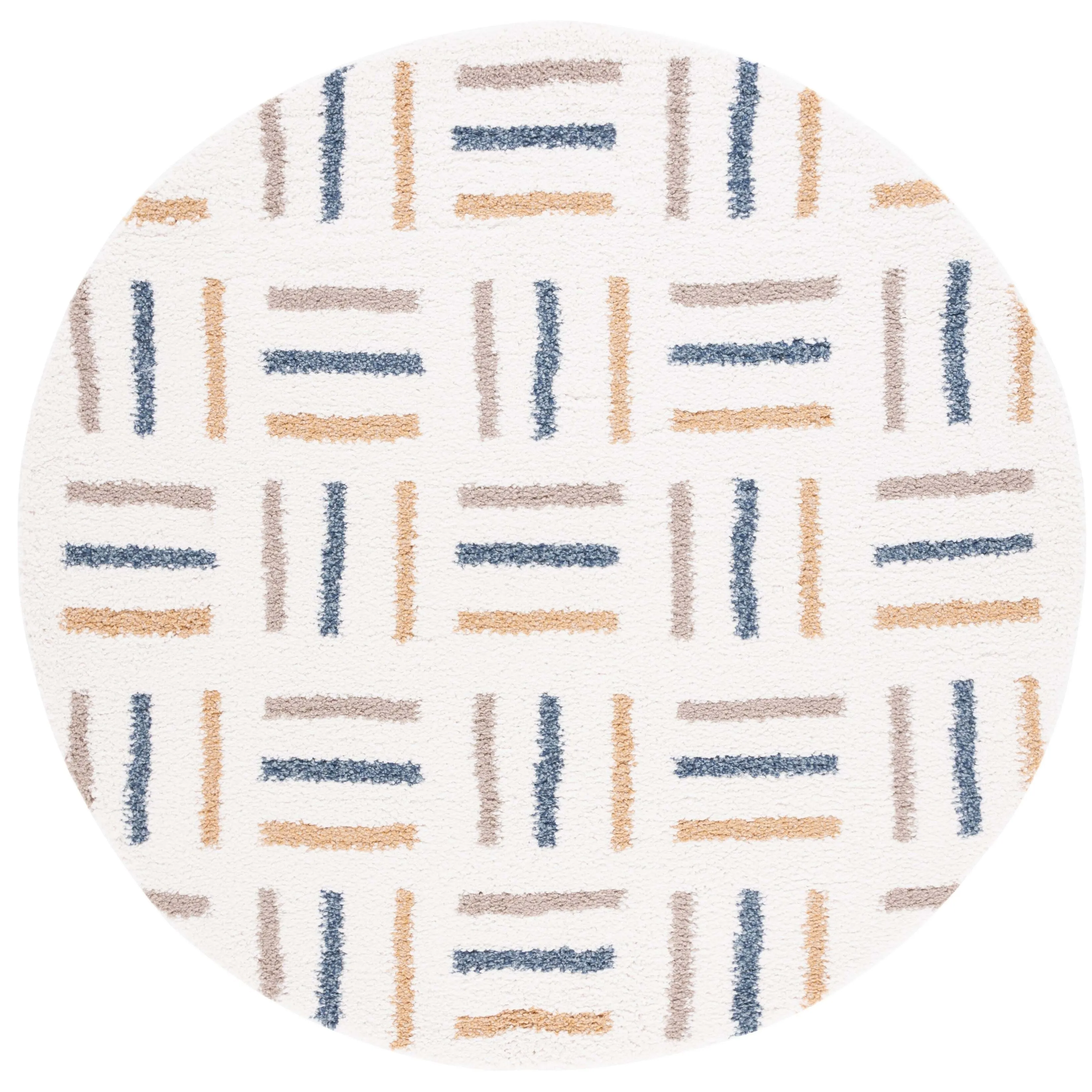 SAFAVIEH Calico Shag Orly Geometric 1.5-inch Thick Rug