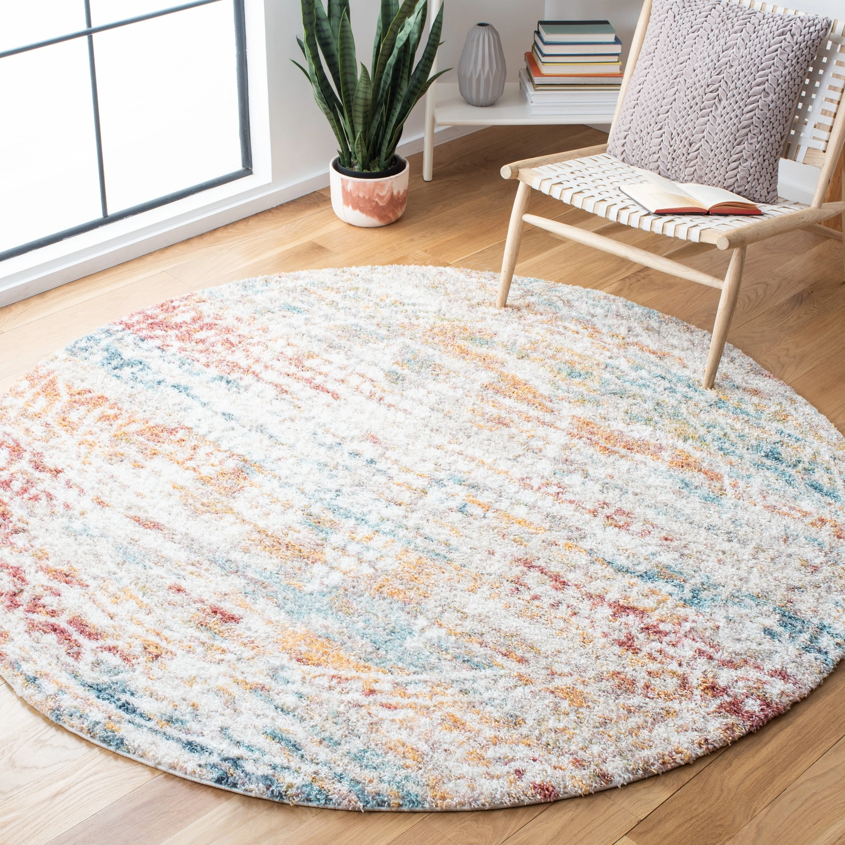SAFAVIEH Calista Shag Anthea Abstract 1-inch Thick Rug
