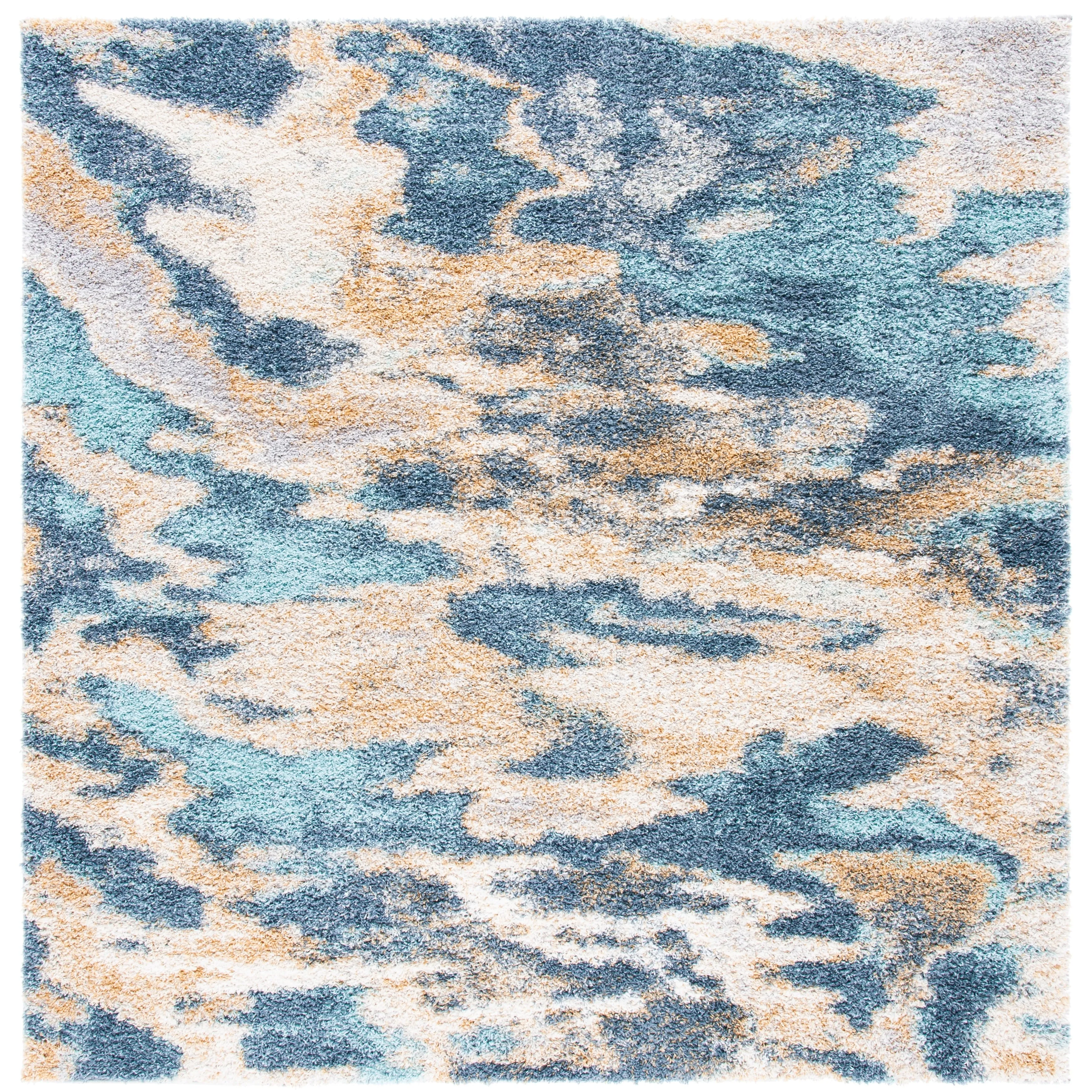 SAFAVIEH Calista Shag Azucena Abstract 1-inch Thick Rug