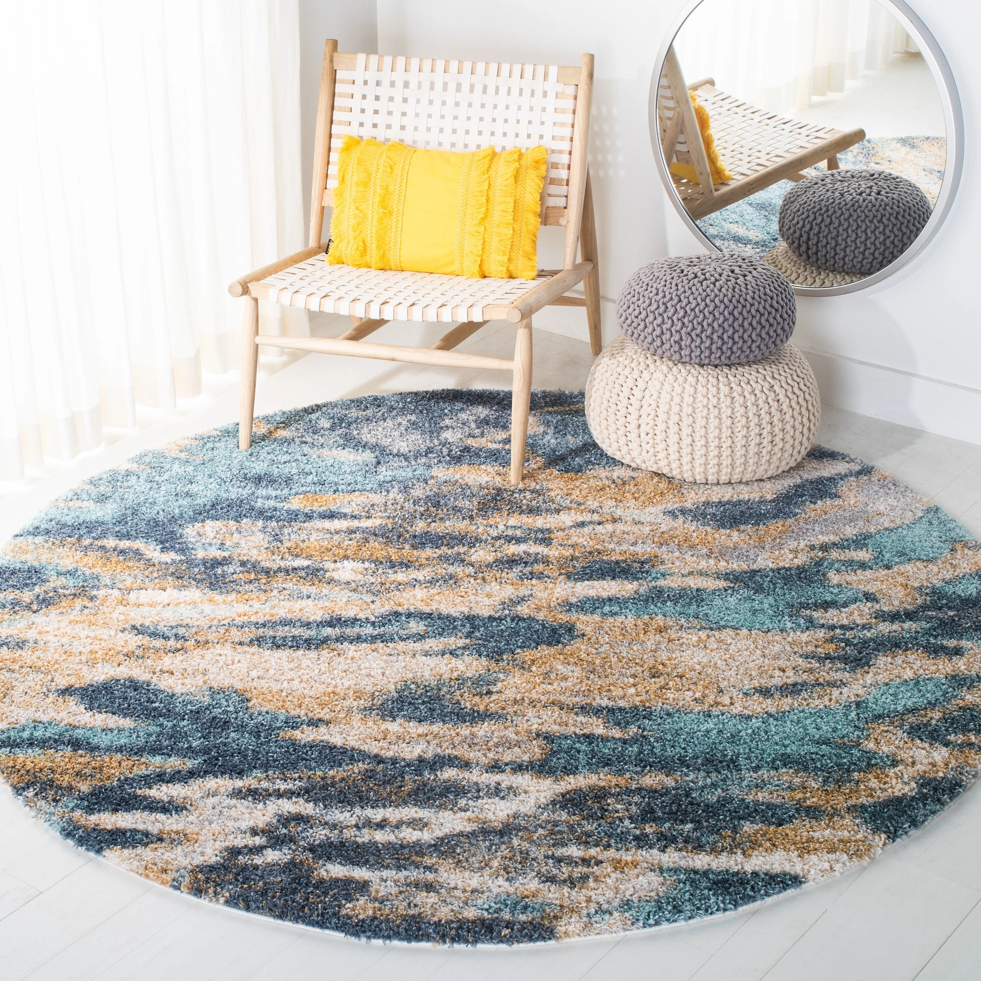 SAFAVIEH Calista Shag Azucena Abstract 1-inch Thick Rug