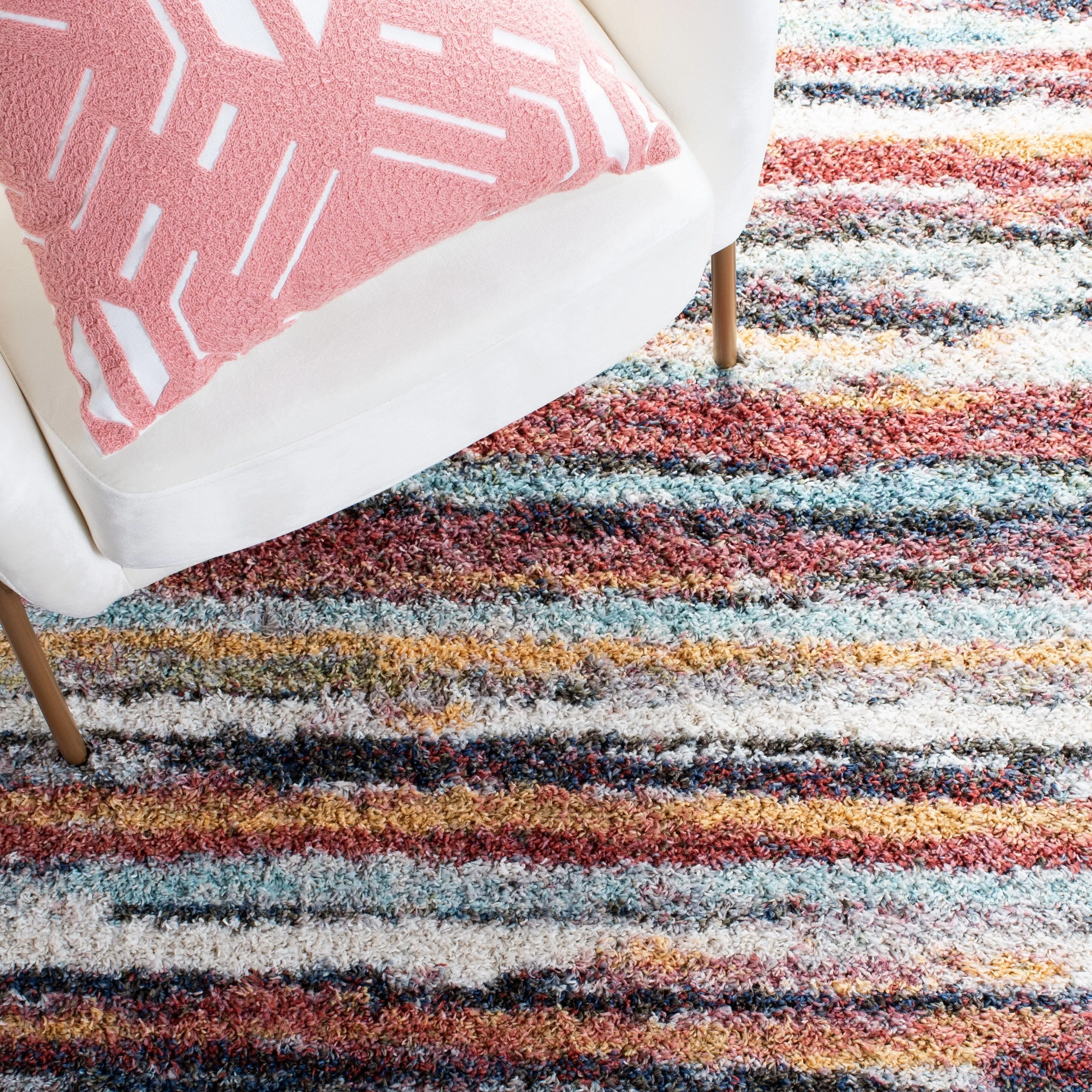 SAFAVIEH Calista Shag Lenke Abstract 1-inch Thick Rug