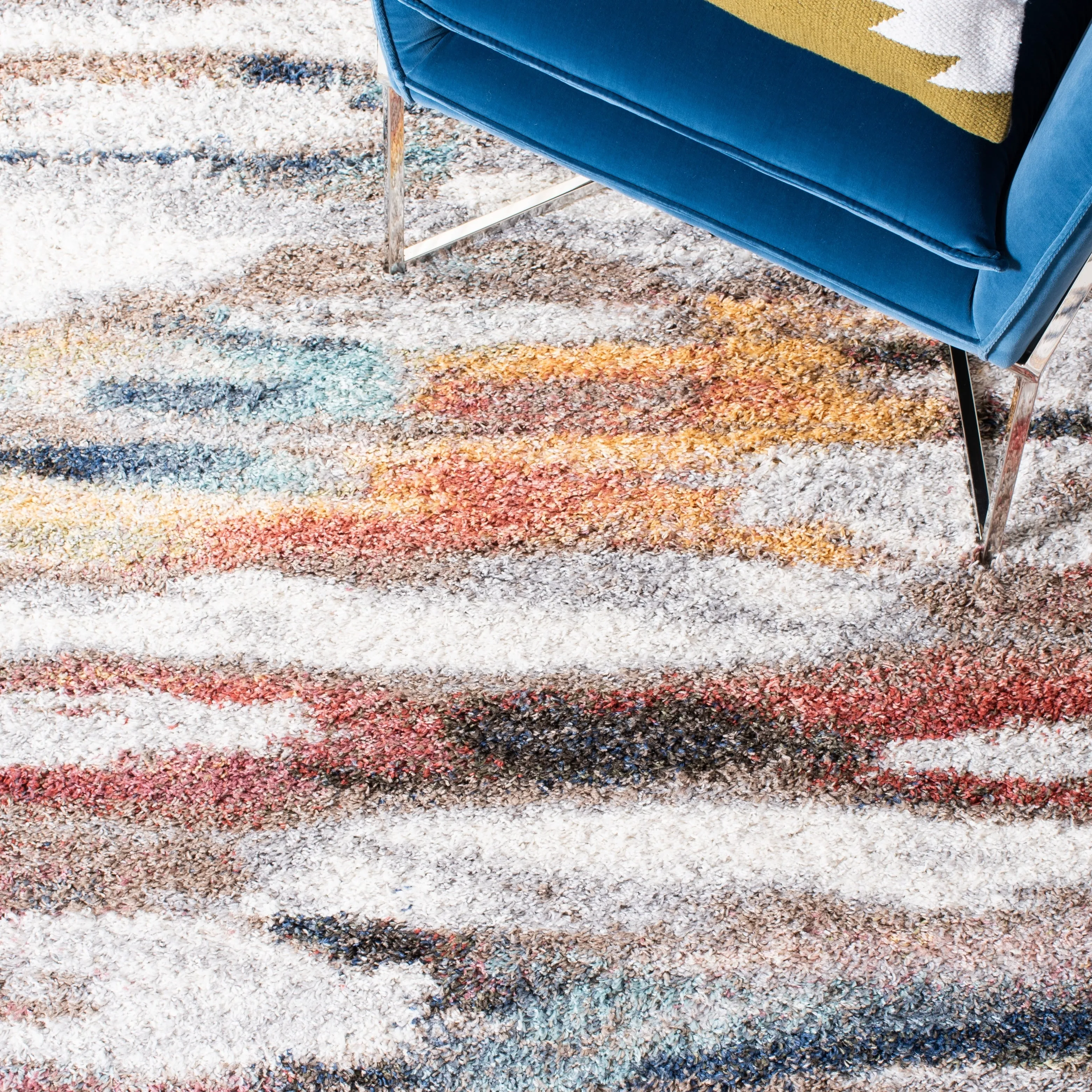 SAFAVIEH Calista Shag Mare Abstract 1-inch Thick Rug