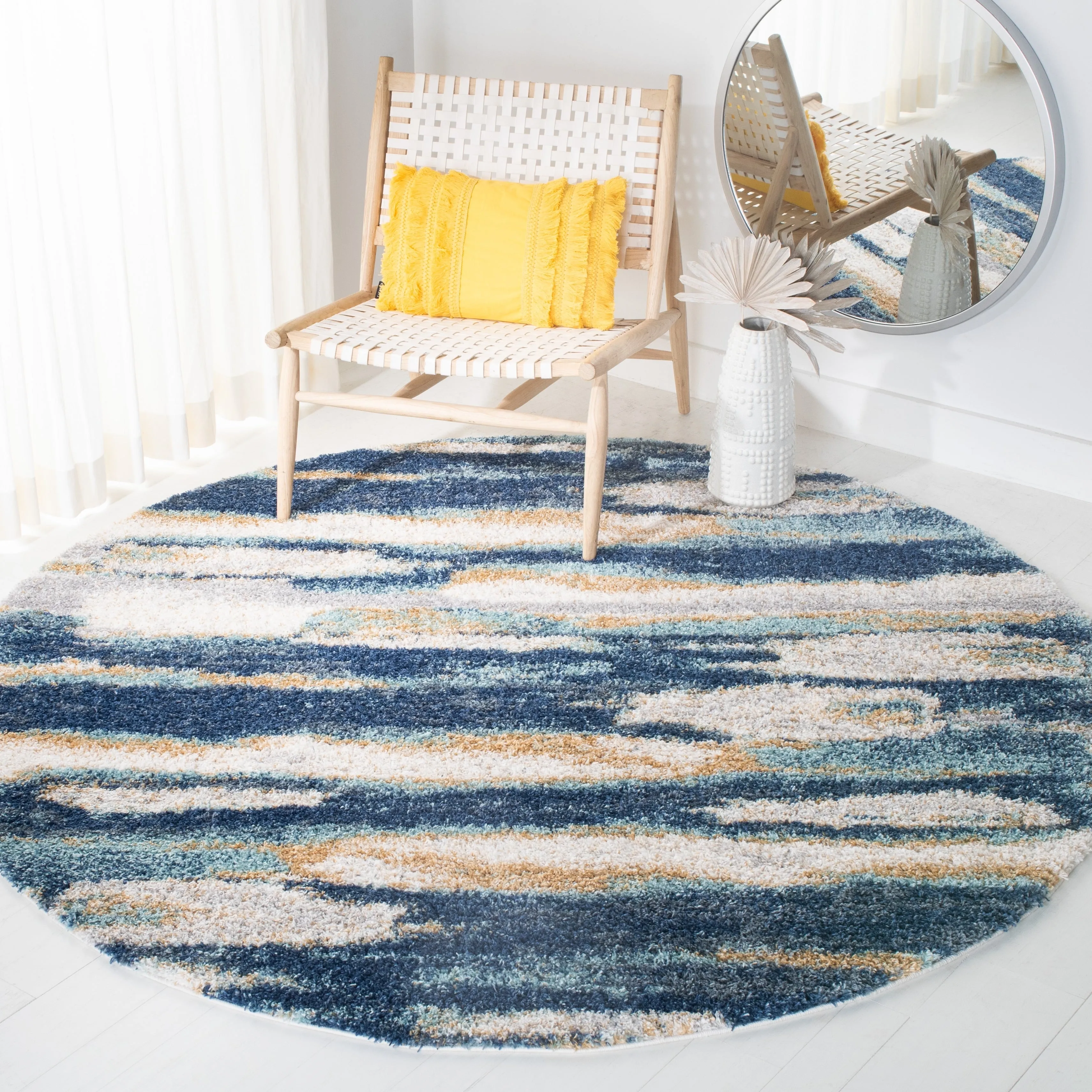SAFAVIEH Calista Shag Mare Abstract 1-inch Thick Rug